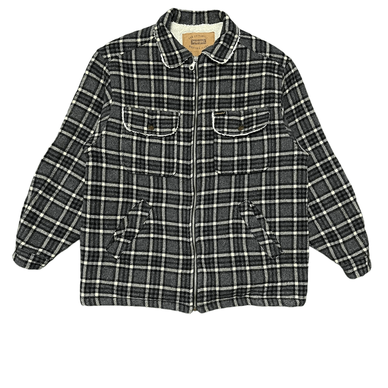 Wrangler Vintage Wrangler Checkered Wool Jacket Sherpa Linning Size US M / EU 48-50 / 2 - 1 Thumbnail