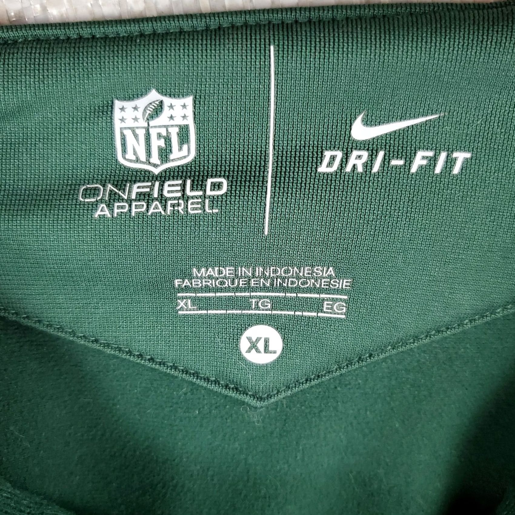 Nike NIKE On-Field x Packers Mens Windbreaker Jacket 1/2 Zip XL Green Dri-Fit Performance Windshirt Golf Size US XL / EU 56 / 4 - 7 Thumbnail