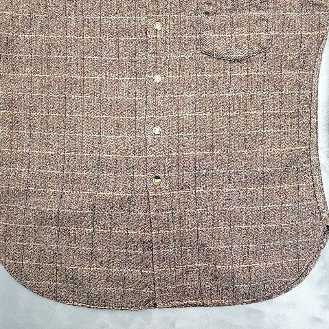 Pendleton VINTAGE Pendleton Shirt Mens L Brown Plaid Wool Button Front Workwear Made In USA Size US L / EU 52-54 / 3 - 2 Thumbnail