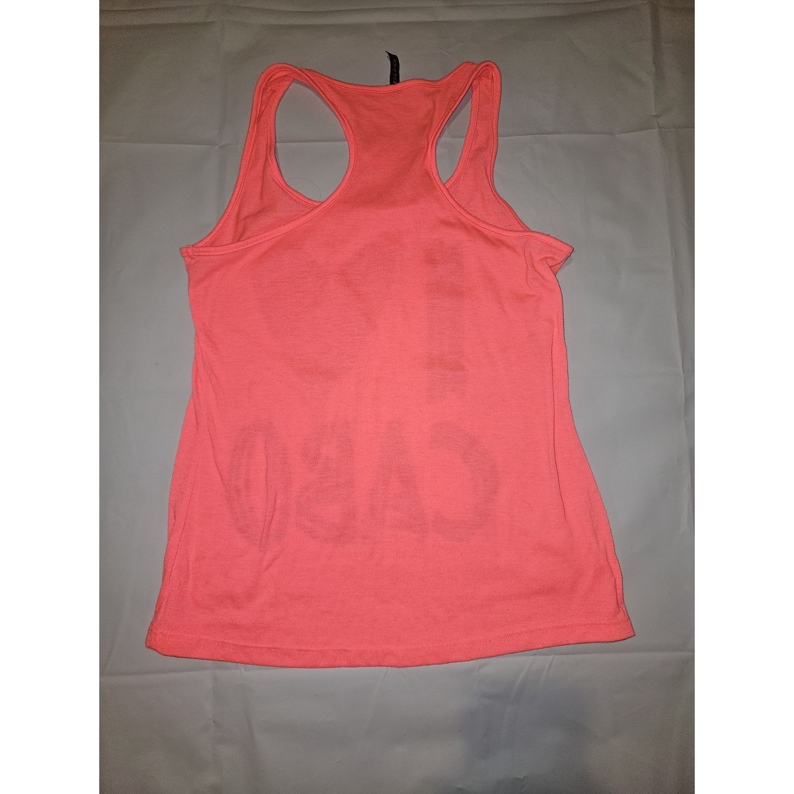 Gildan Rustica Womens (Medium) Soft Cotton Neon Pink Tank Top Shirt Size M / US 6-8 / IT 42-44 - 3 Thumbnail