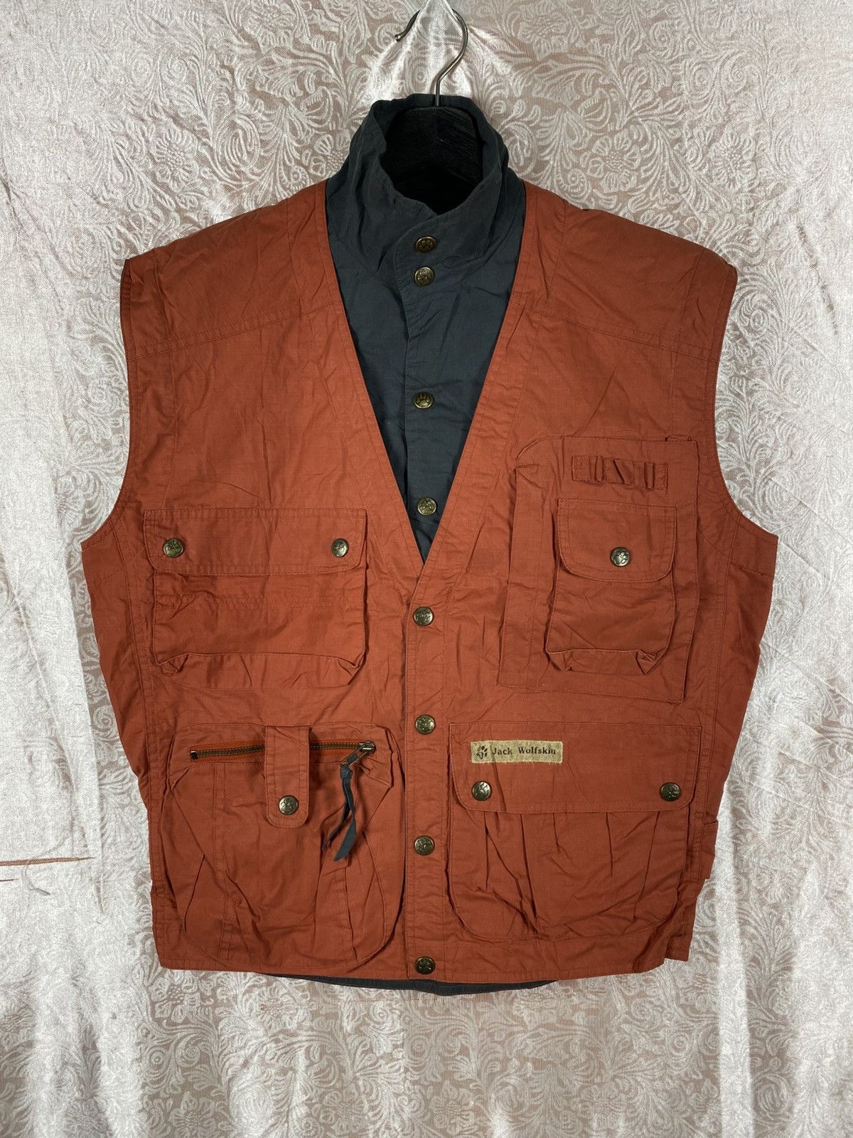Jack Wolfskin Vintage Jack Wolfskin Utility Vest Burnt Orange Multi Pocket Size US M / EU 48-50 / 2 - 3 Thumbnail