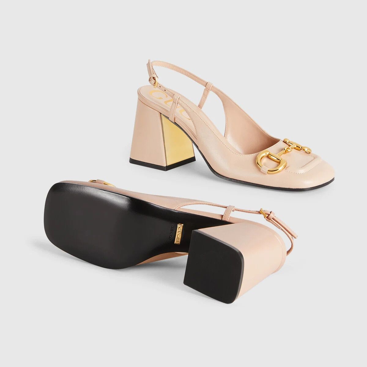Gucci o1s1wg110425 Women's Mid-Heel Slingback With Horsebit Size US 11 / IT 41 - 5 Thumbnail