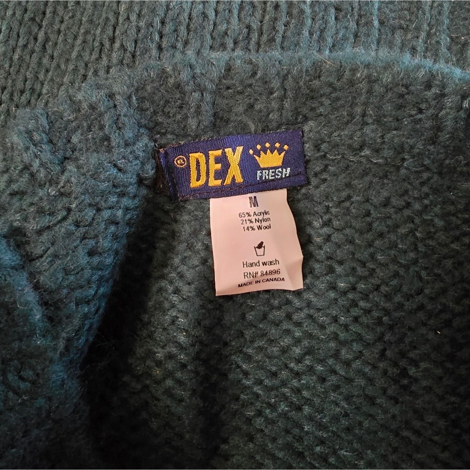 Other Teal Green | DEX | Detailed Knit Sweater Size M / US 6-8 / IT 42-44 - 3 Thumbnail