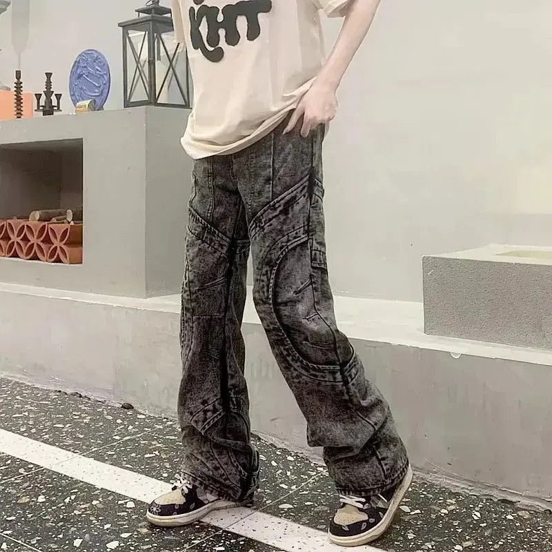 Japanese Brand Cyber Y2K Fashion Baggy Pleated Stacked Jeans Size US 30 / EU 46 - 4 Thumbnail