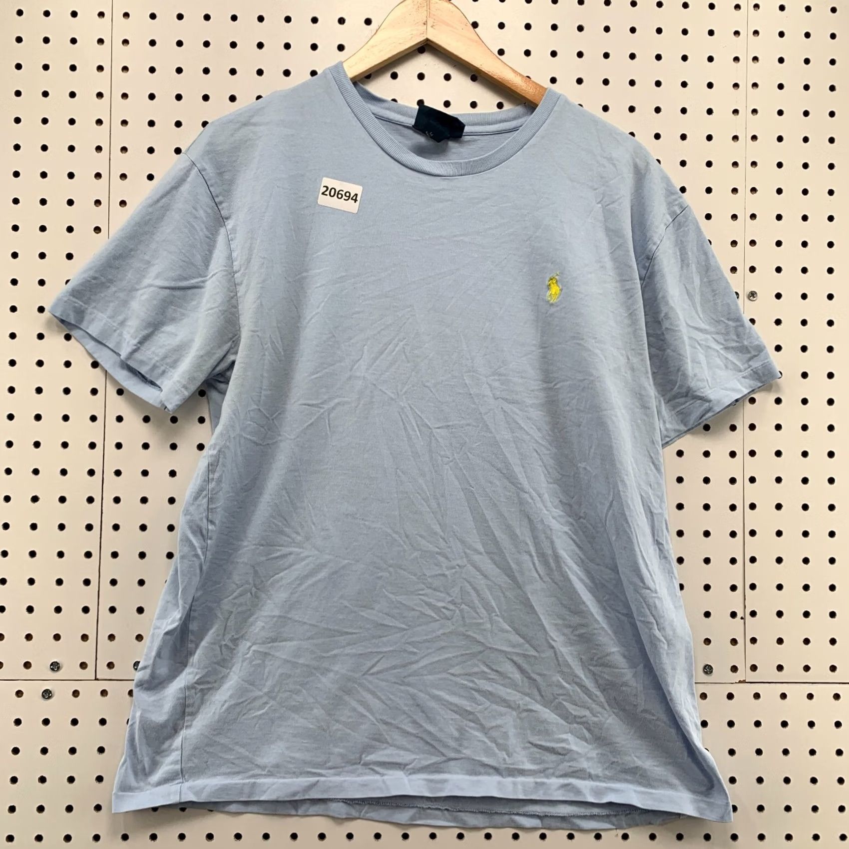 Polo Ralph Lauren Polo Ralph Lauren Shirt Mens Medium Blue Yellow Pony Short Sleeve Crew Neck Cotton, Regular Fit Size US M / EU 48-50 / 2 - 2 Thumbnail
