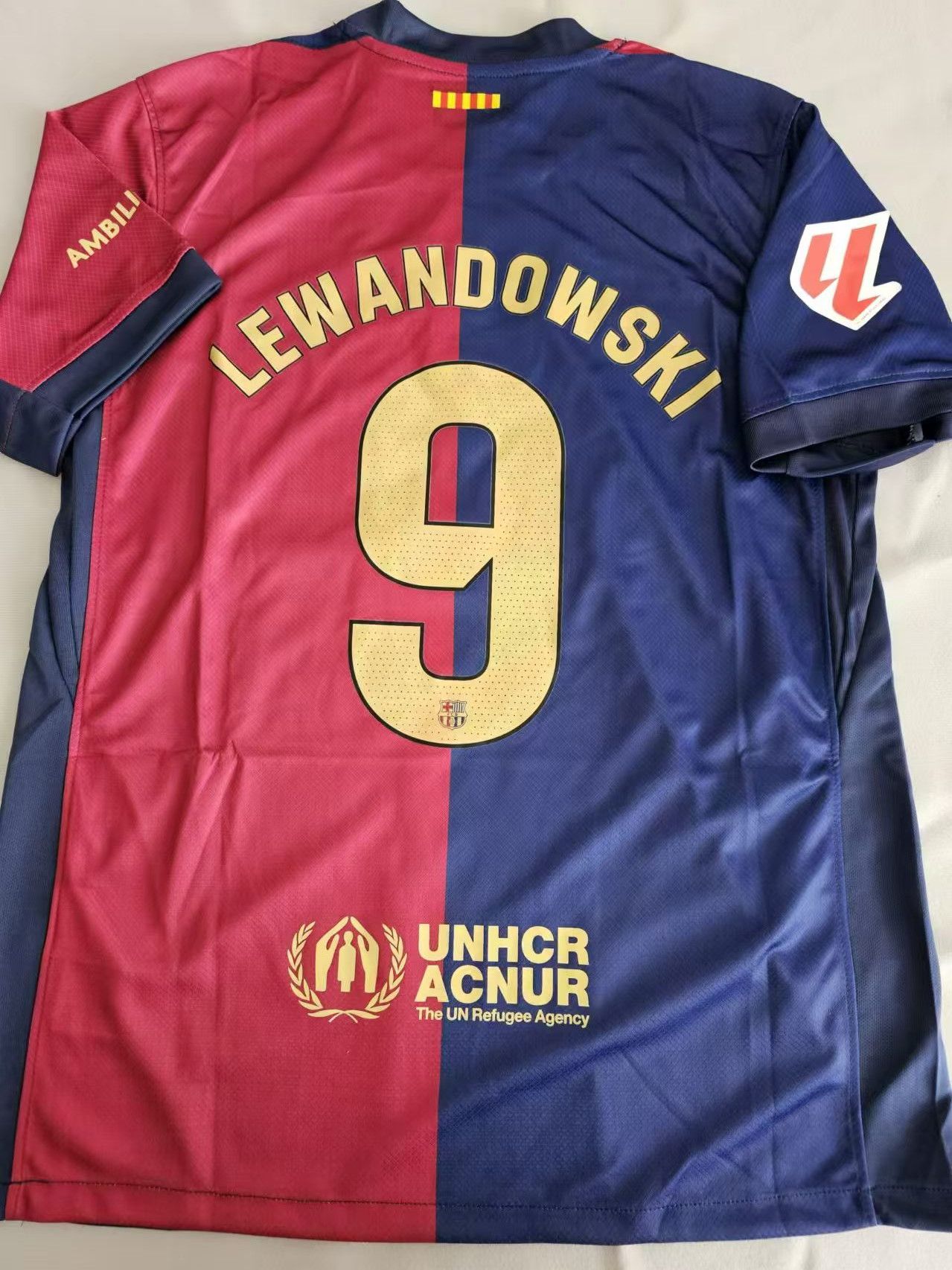 24 25 Barcelona #9 Lewandowski Jersey
