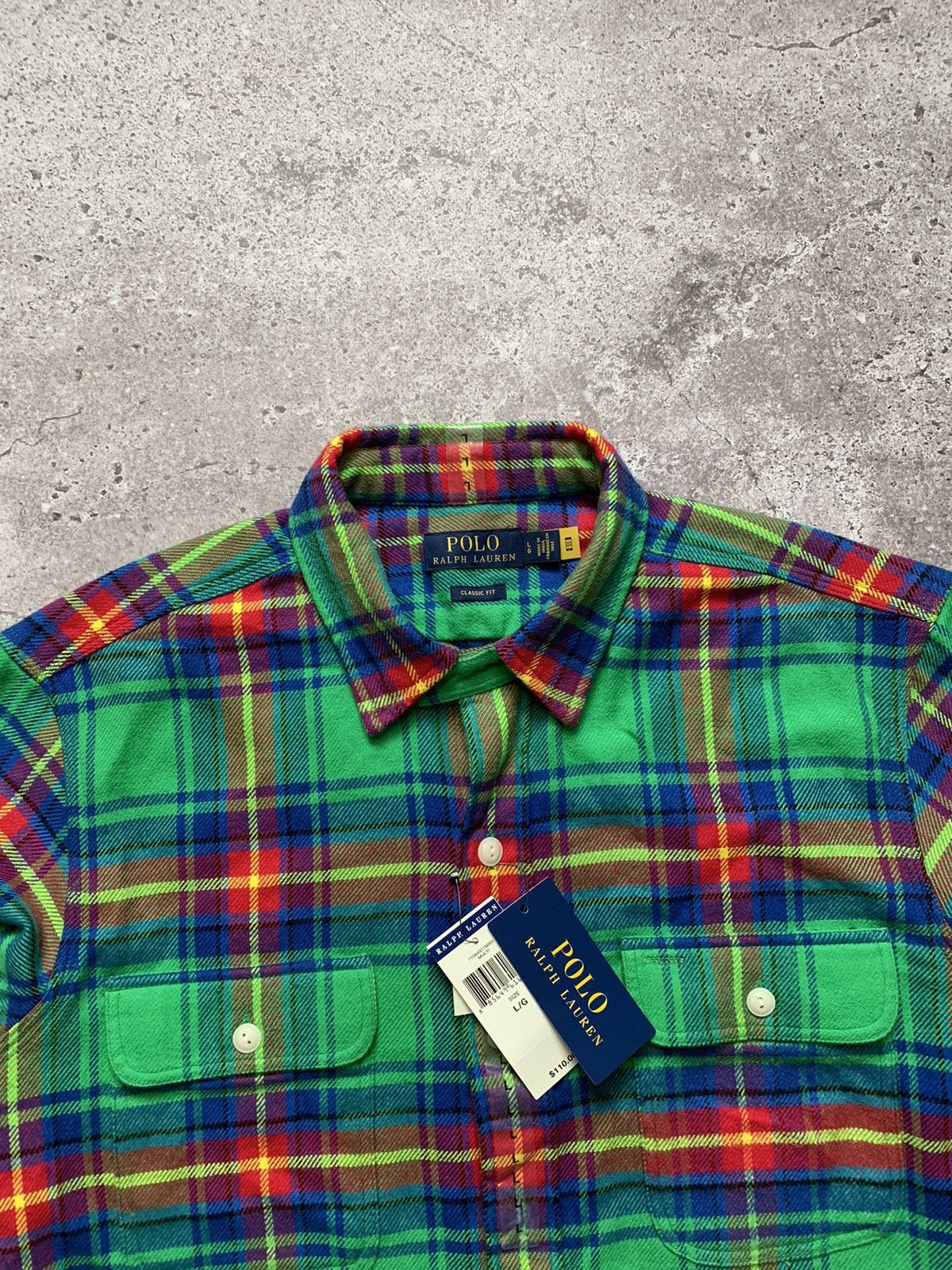 Polo Ralph Lauren × RRL Ralph Lauren × Ralph Lauren NEW Polo Ralph Lauren Plaid Flannel Overshirt Size US L / EU 52-54 / 3 - 3 Thumbnail