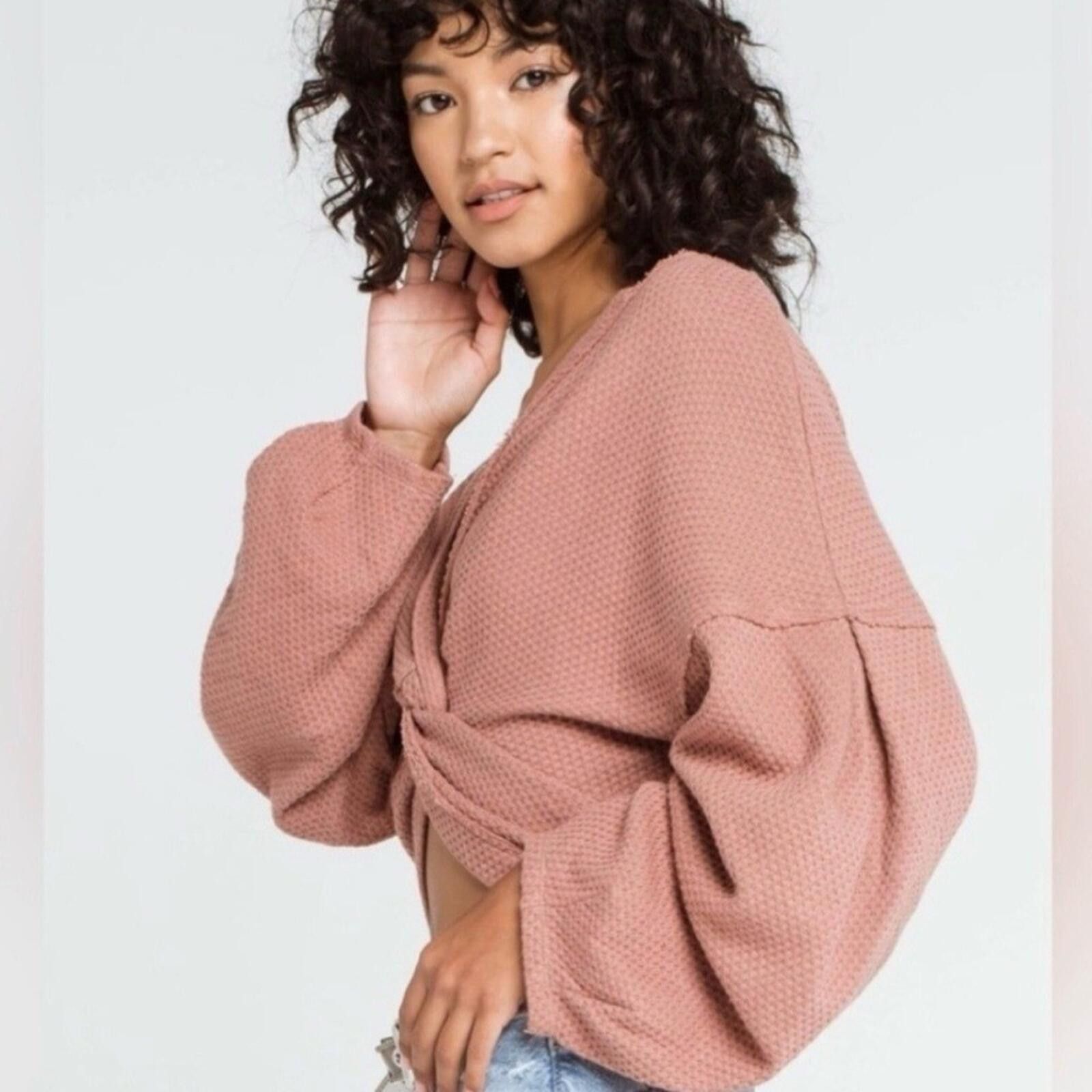 Free People Free People We The Free Fall For You Cropped Waffle Knit M Size M / US 6-8 / IT 42-44 - 2 Thumbnail