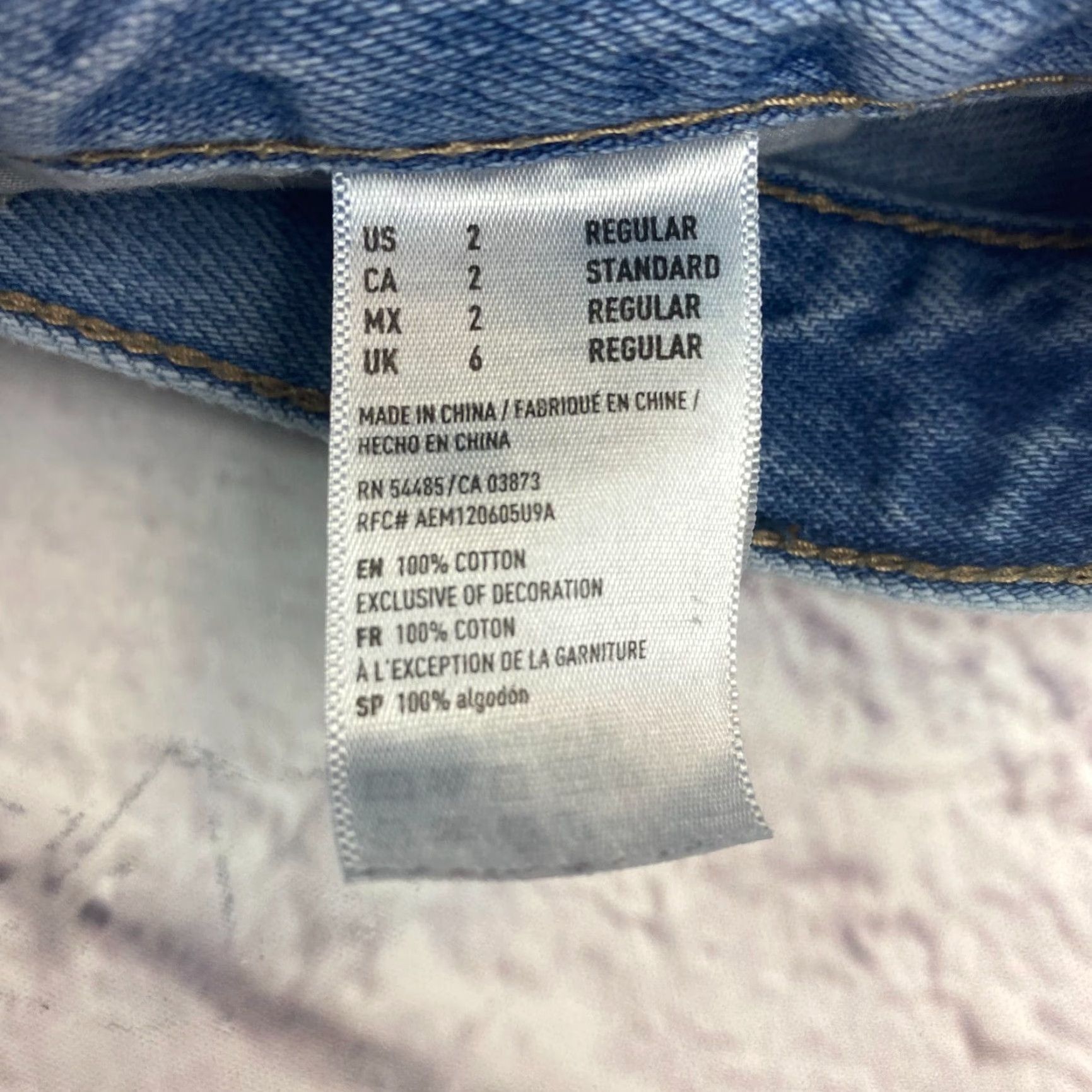 American Eagle Outfitters American Eagle Womens Girlfriend Jeans Size 2 Distressed Button Fly Size 26" / US 2 / IT 38 - 6 Thumbnail
