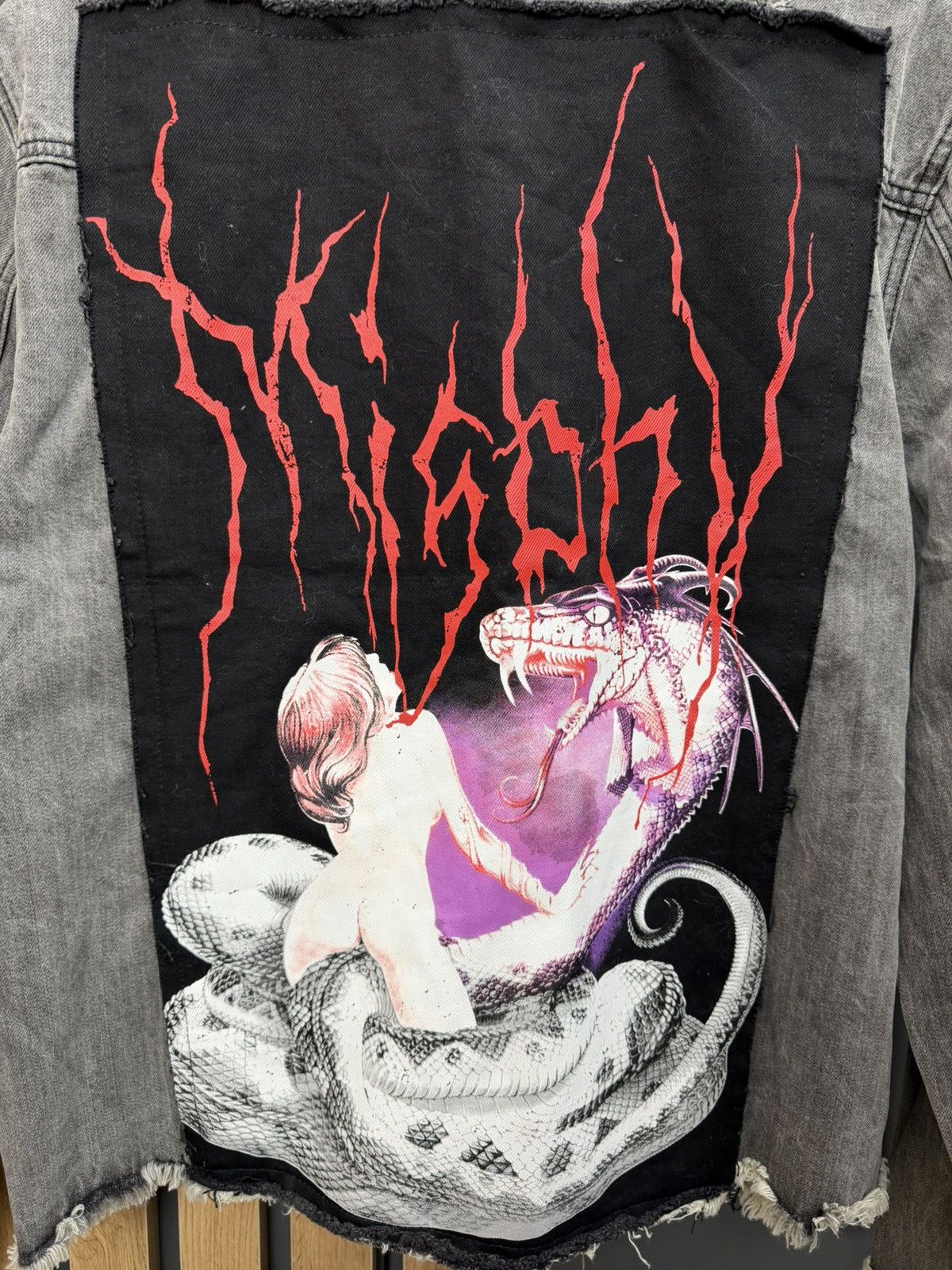 Other Smoking Time Snake Graphic Denim Jacket Size US M / EU 48-50 / 2 - 9 Thumbnail