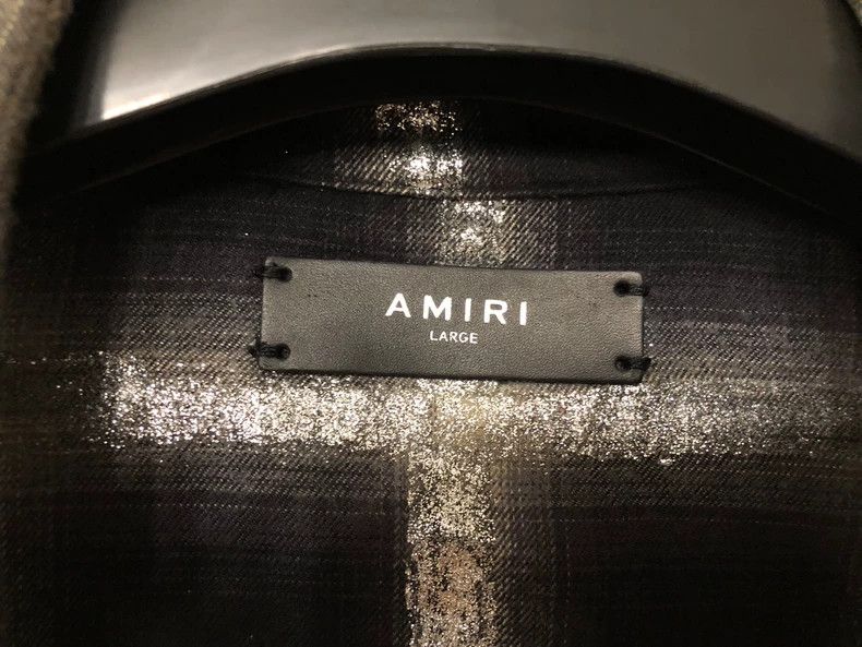 Amiri Amiri glitter black and white checkered shirt Size US L / EU 52-54 / 3 - 2 Thumbnail