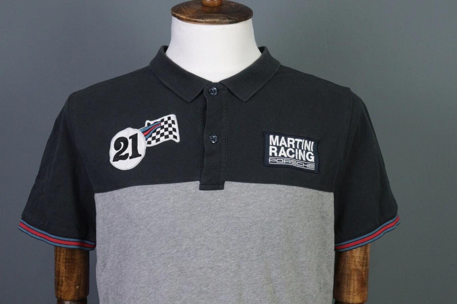 Porsche Design Porsche Gray Marini Racing #21 Polo Shirt Size M Size US M / EU 48-50 / 2 - 2 Thumbnail