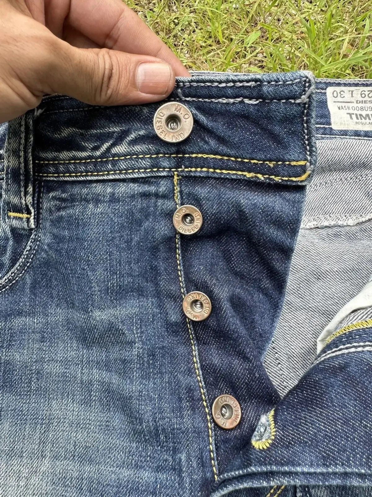 Diesel DIESEL JEANS RIPPED REGULAR STRAIGHT DENIM MUDWASH PANTS Size US 30 / EU 46 - 10 Thumbnail