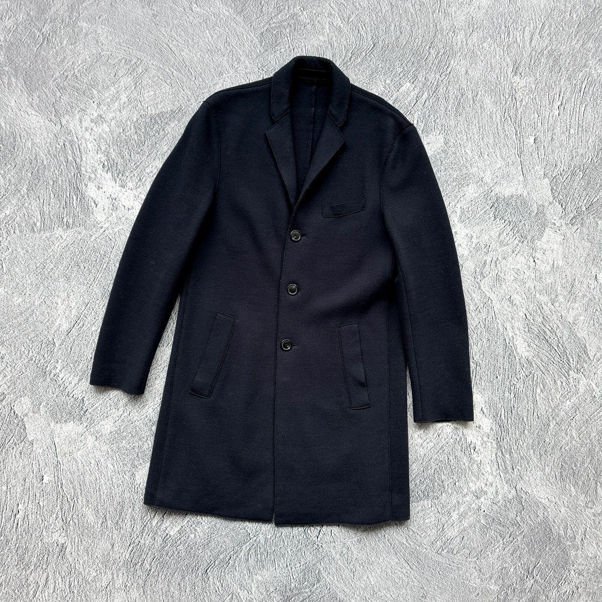 Michael Kors Men’s Michael Kors Wool Coat Button Jacket Dark Blue Size: S Size US S / EU 44-46 / 1 - 4 Thumbnail
