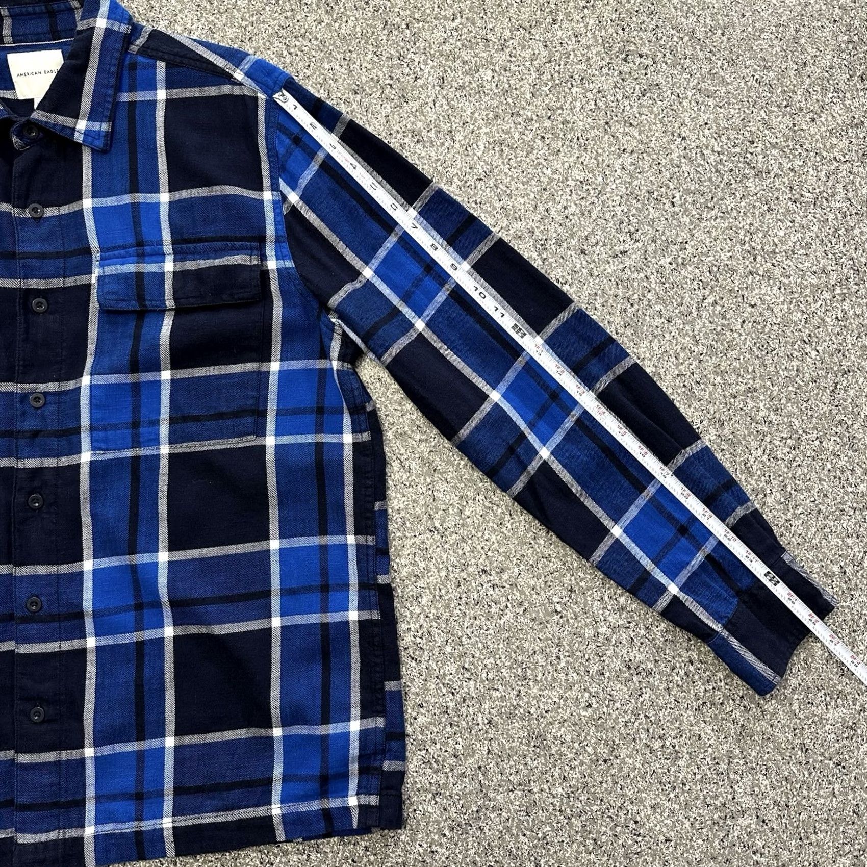 American Eagle Outfitters VINTAGE American Eagle Outfitters Flannel Shirt Mens L AE Long Sleeve Button-Down Plaid Blue Light Size US L / EU 52-54 / 3 - 6 Thumbnail