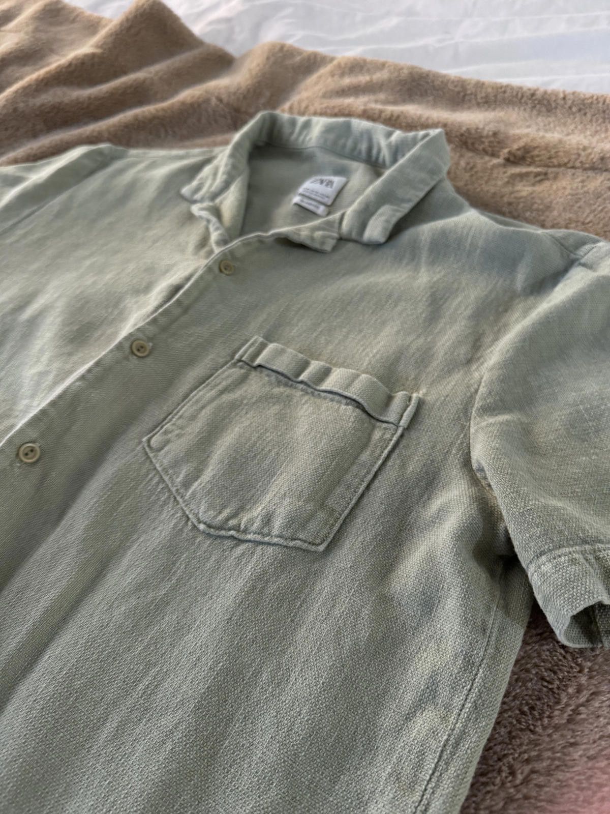 Zara Zara Relaxed Fit Short Sleeve Shirt Size US M / EU 48-50 / 2 - 3 Thumbnail