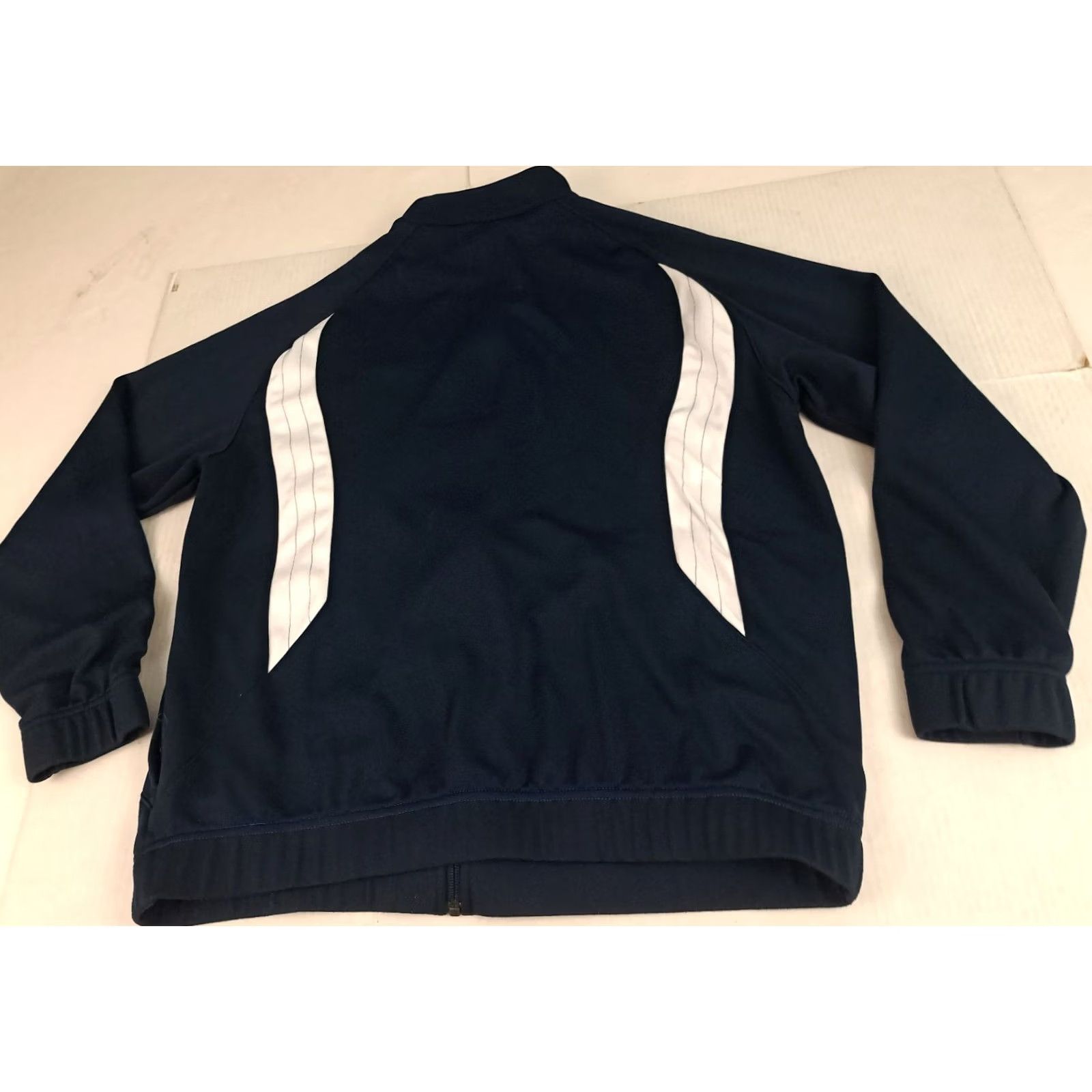 Nike VINTAGE Nike Dri-Fit Full Zip Pin Striped Track Jacket Large Unlocks 90s Windbreaker Blue Nike Mens/Womens? Size US L / EU 52-54 / 3 - 7 Thumbnail