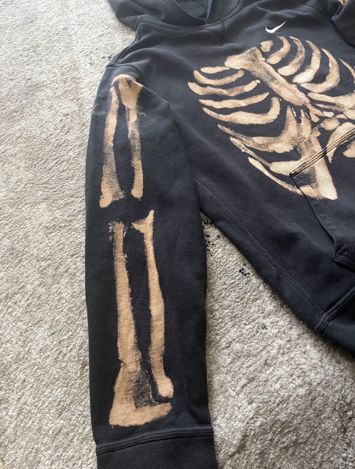 Nike × Vintage VTG Balenci Style Skeleton X-Ray Hoodie (Youth XL) Size US XXS / EU 40 - 2 Thumbnail