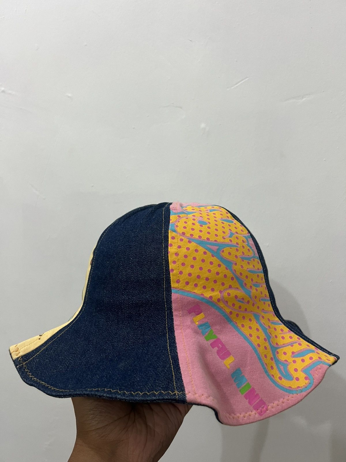 Japanese Brand Bruyant Archive Denime Patchwork Hat Size ONE SIZE - 3 Thumbnail
