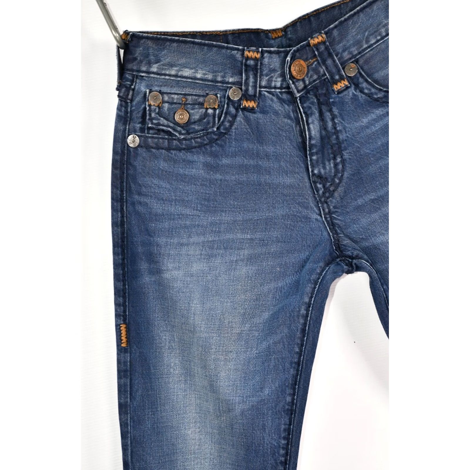 True Religion TRUE RELIGION RICKY RELAXED STRAIGHT JEANS MEN'S W31 Blue Cotton 100% INSEAM 32.68" Regular Mens Jeans Size US 31 - 6 Thumbnail