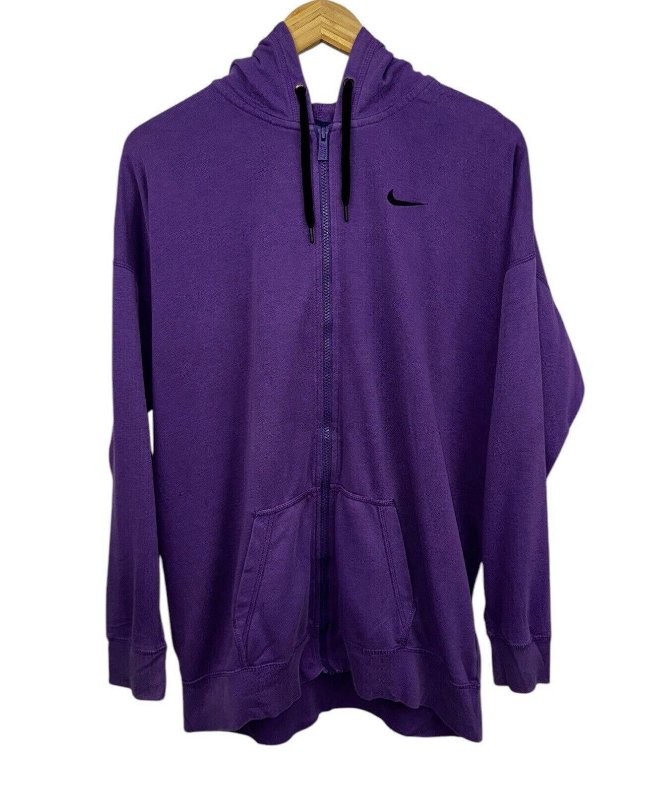 Nike Vintage Nike Y2K Plum Purple Full Zip Hoodie Sz L RARE Size US 34 / EU 50 - 1 Thumbnail