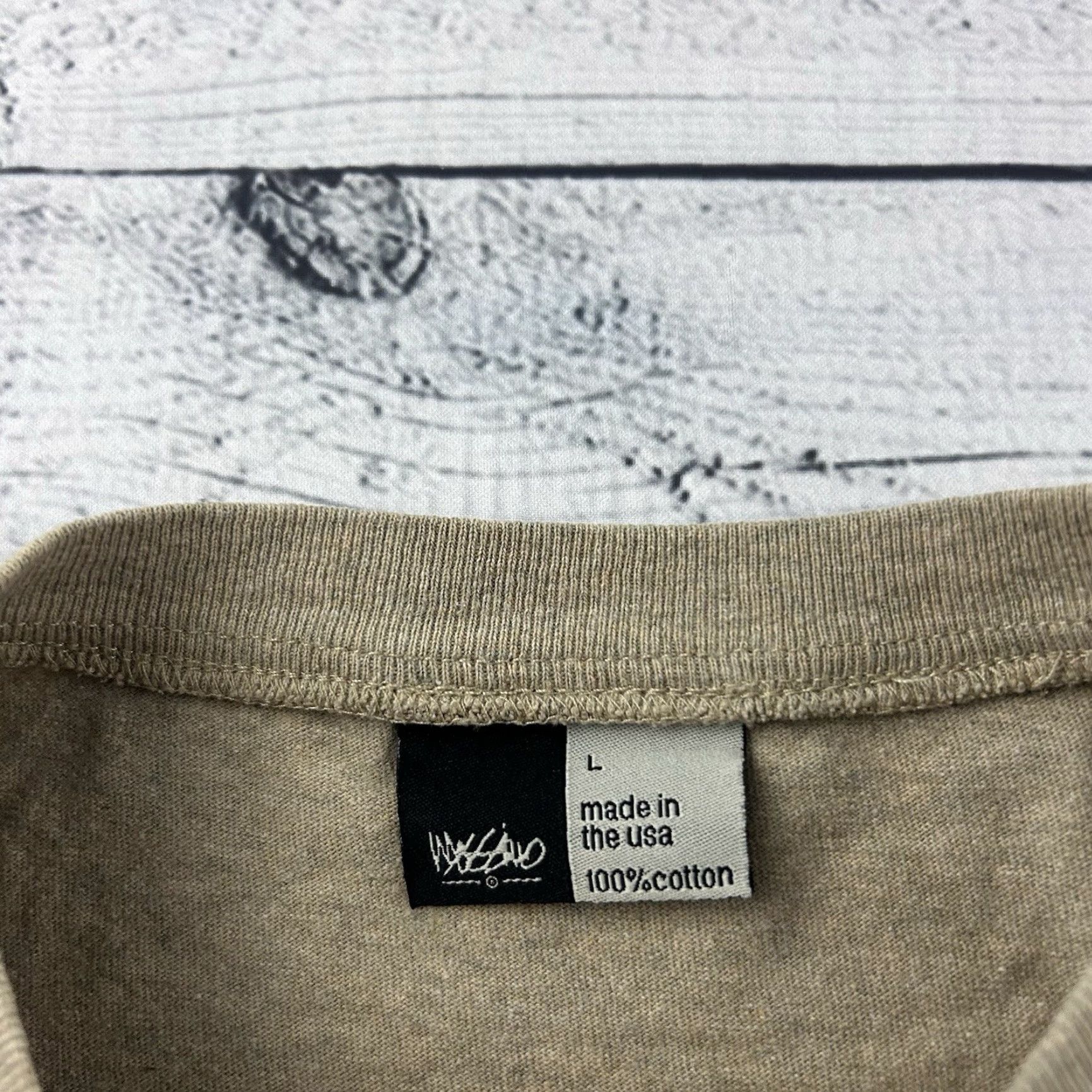 Mossimo VINTAGE Mossimo Short Sleeve T Shirt Mens L Tan Brown Script Logo 90s Size US L / EU 52-54 / 3 - 3 Thumbnail