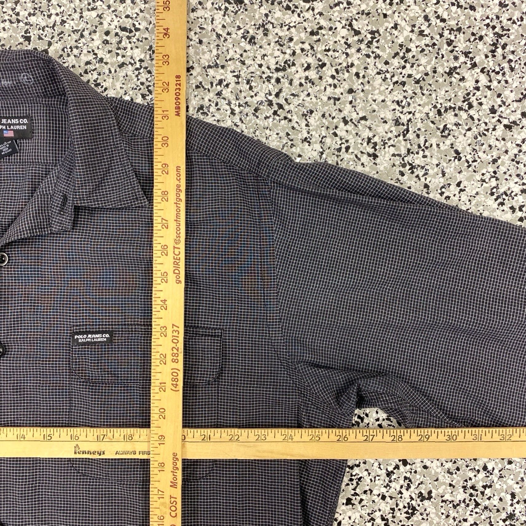 Polo Ralph Lauren VINTAGE Polo Jeans Co Ralph Lauren Shirt Mens Large Black Stripe Size US L / EU 52-54 / 3 - 4 Thumbnail