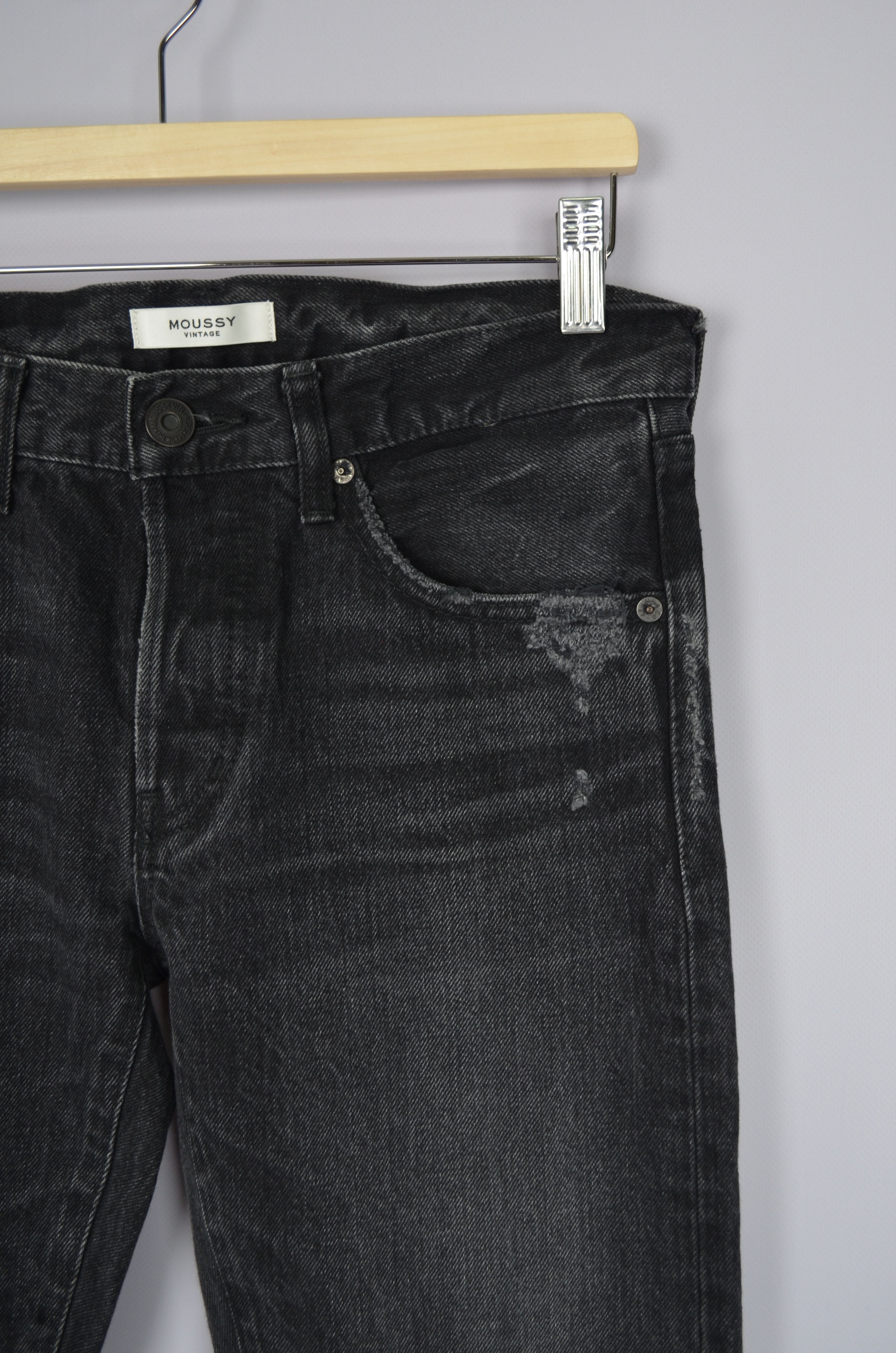 Designer × MOUSSY MOUSSY VINTAGE Staley Tapered Ankle Jeans Black Size 26 $350 Size 26" / US 2 / IT 38 - 5 Thumbnail