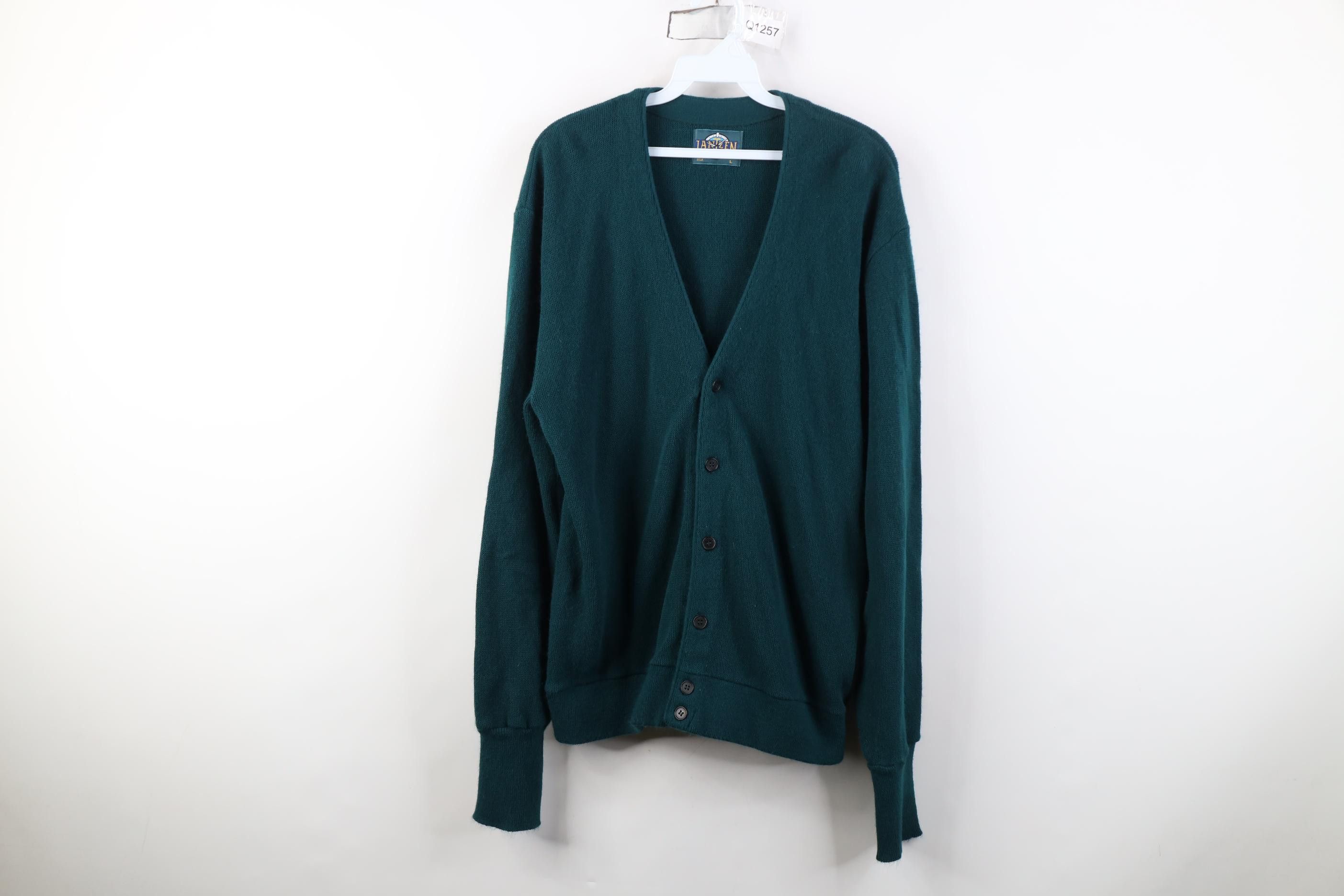 Vintage Vintage 70s Streetwear Cobain Knit Cardigan Sweater USA Size US L / EU 52-54 / 3 - 1 Thumbnail