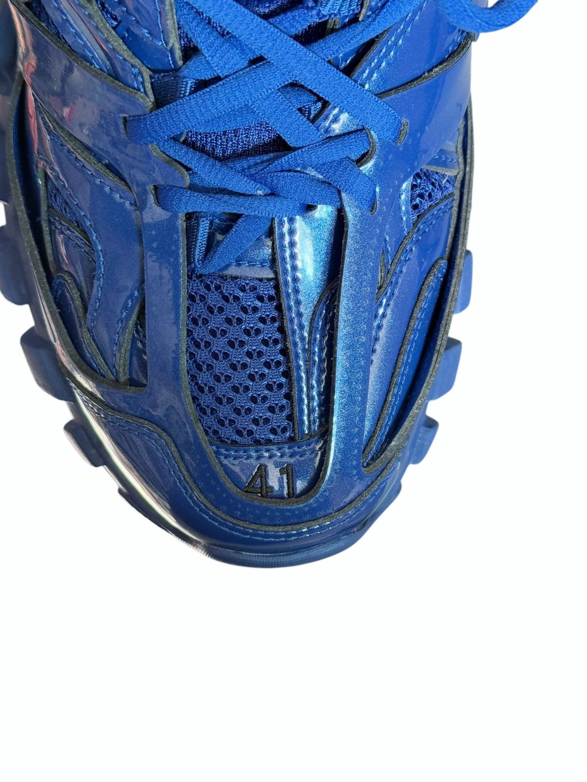 Balenciaga Metallic Blue Track Runner Sneaker Size US 8 / EU 41 - 11 Thumbnail
