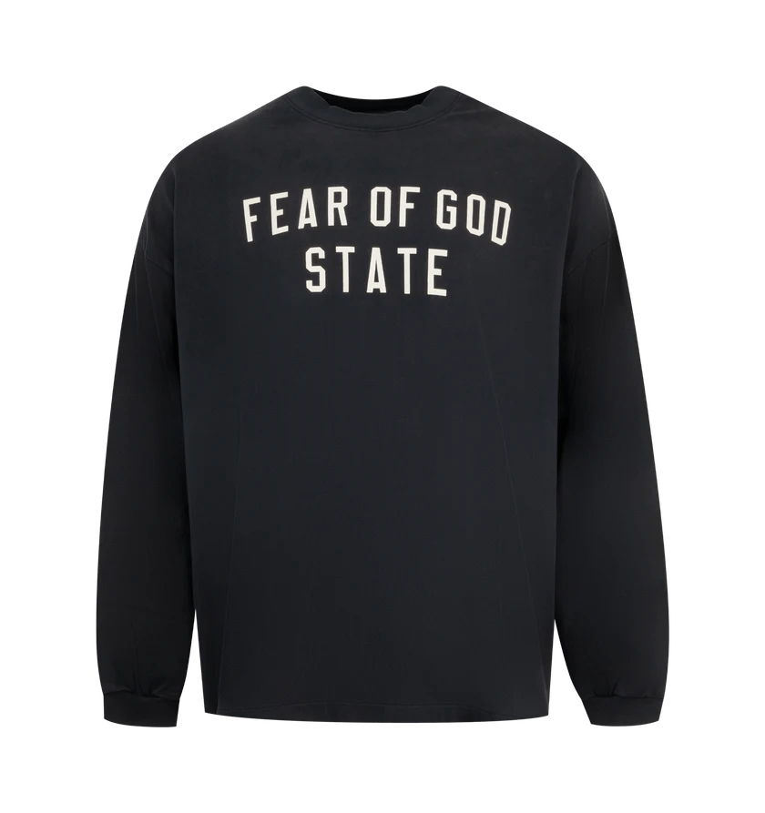 o1h1sh11224 Heavy State Long Sleeve T-Shirt in Black
