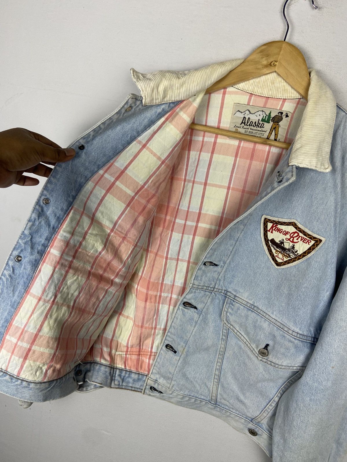 Levi's Vintage Clothing VINTAGE 80s LEVIS ALASKA WASHSTONE KING OF RIVER DENIM Size US L / EU 52-54 / 3 - 19 Thumbnail