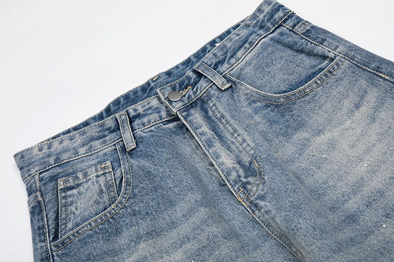 Vintage Men's American Retro Rhinestone-Embellished Curved-Leg Jeans Size US 32 / EU 48 - 3 Thumbnail