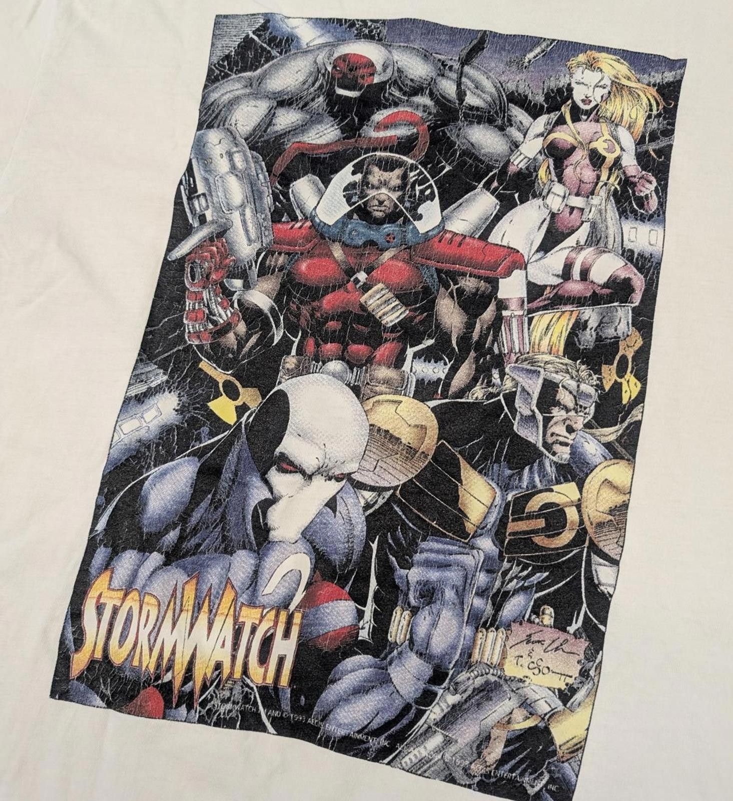 DC Comics Vintage 90s Stormwatch DC Comics promo t-shirt Size US L / EU 52-54 / 3 - 2 Thumbnail