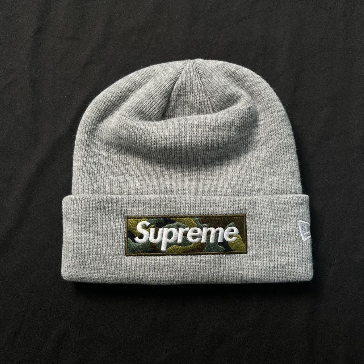 帽子 Supreme Box Logo Beanie Heather Camo Supreme Box Logo Beanie FW23 Heather Grey Camo Bogo New In