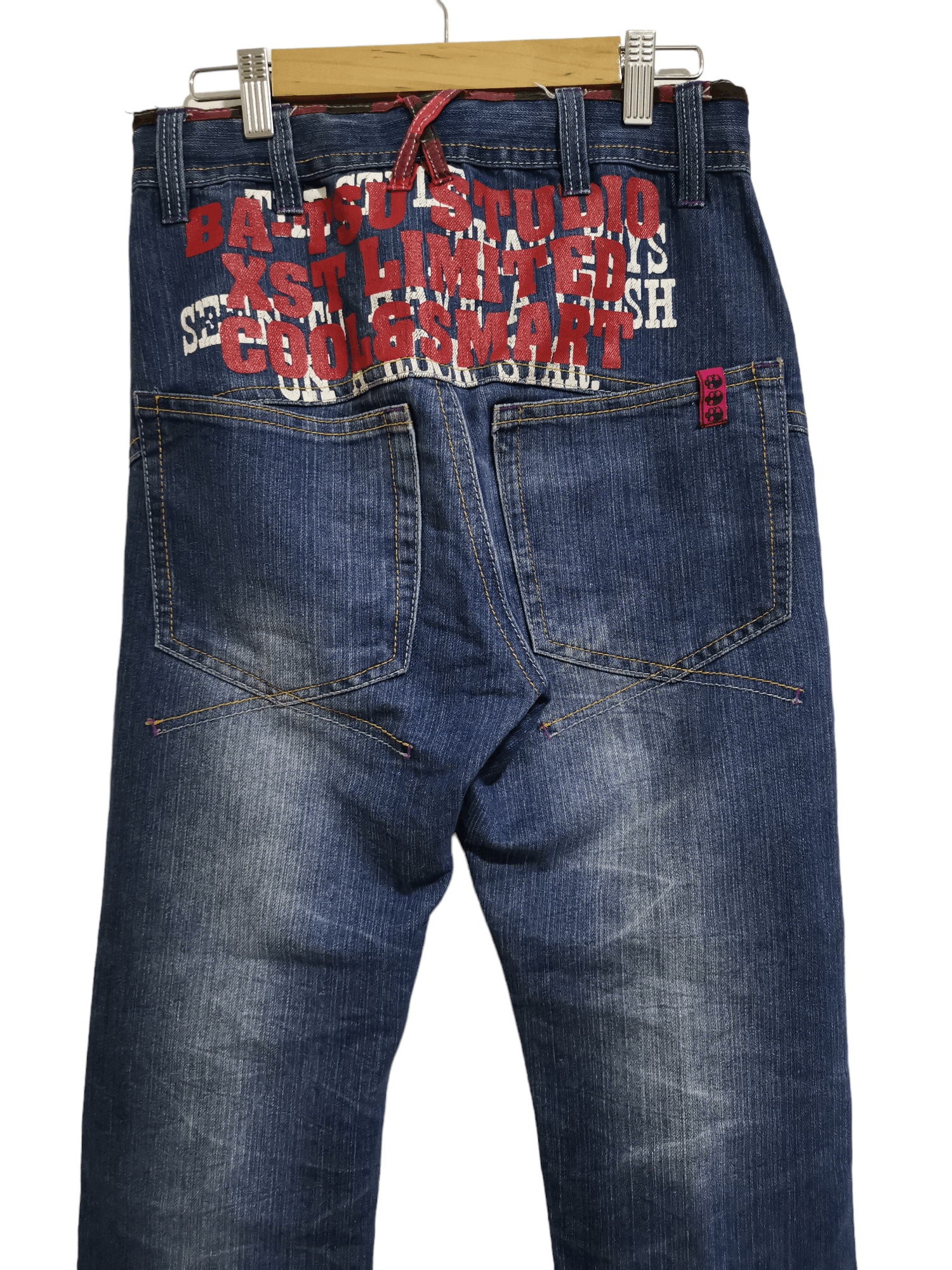 Japanese Brand × Vintage Skull Embroidery Japan Jeans BatsuStudio Lightning Wash Size US 28 / EU 44 - 10 Thumbnail