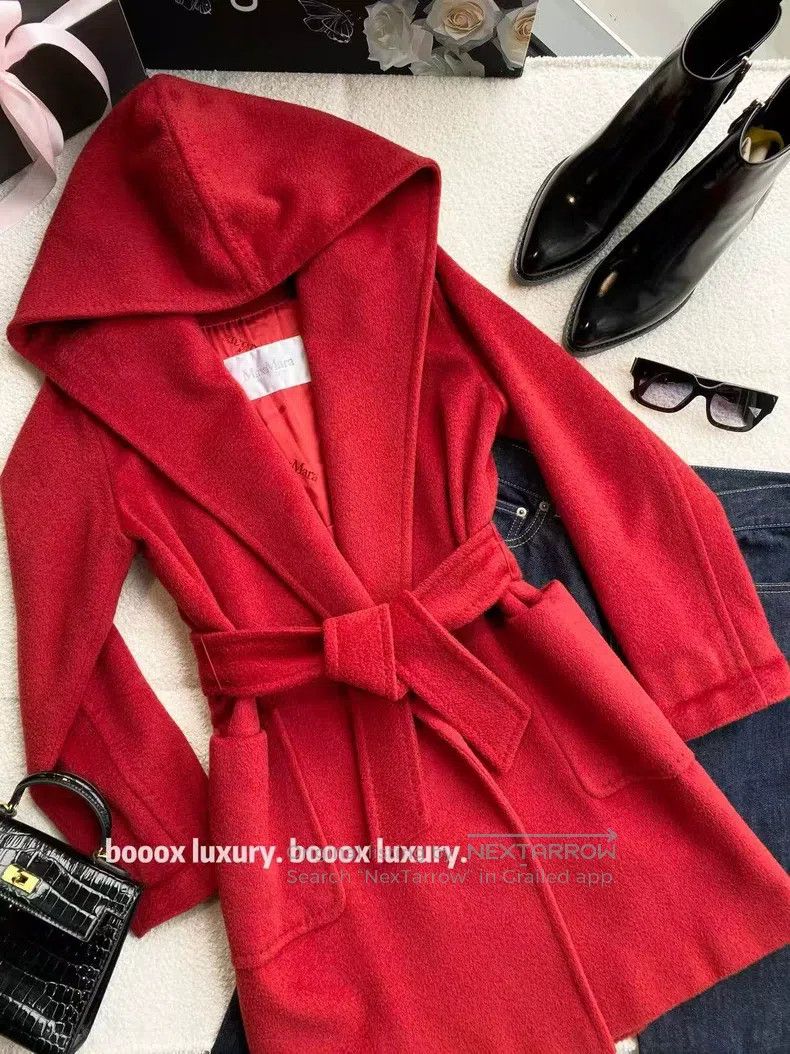 Max Mara Max Mara Red hooded coat Size 4XL / US 24-26 - 1 Thumbnail