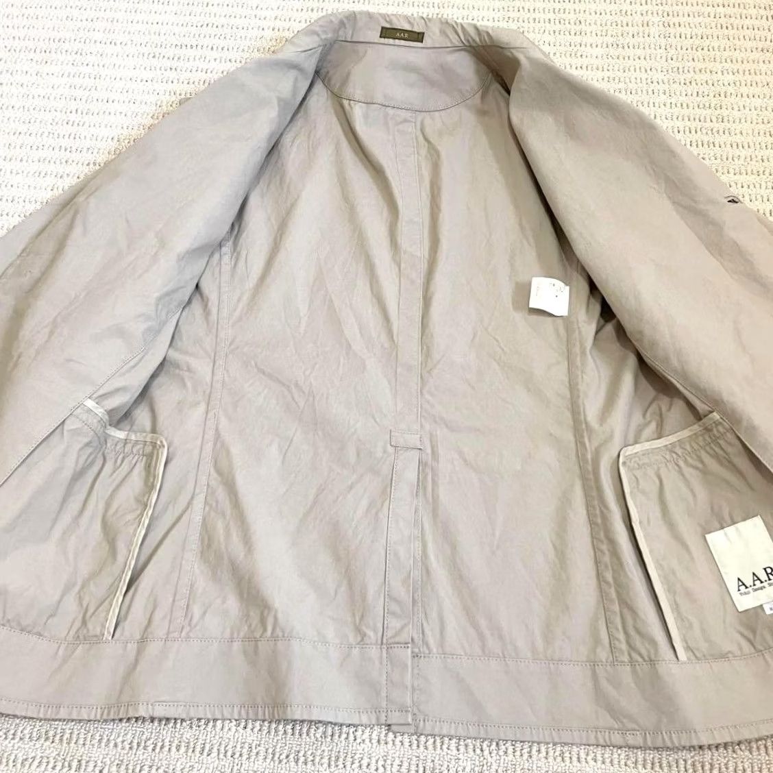 Yohji Yamamoto YOHJI YAMAMOTO A.A.R. CHESTER COAT SIZE M GRAY BEIGE COTTON SHORT USED MEN Size US 31 - 6 Thumbnail