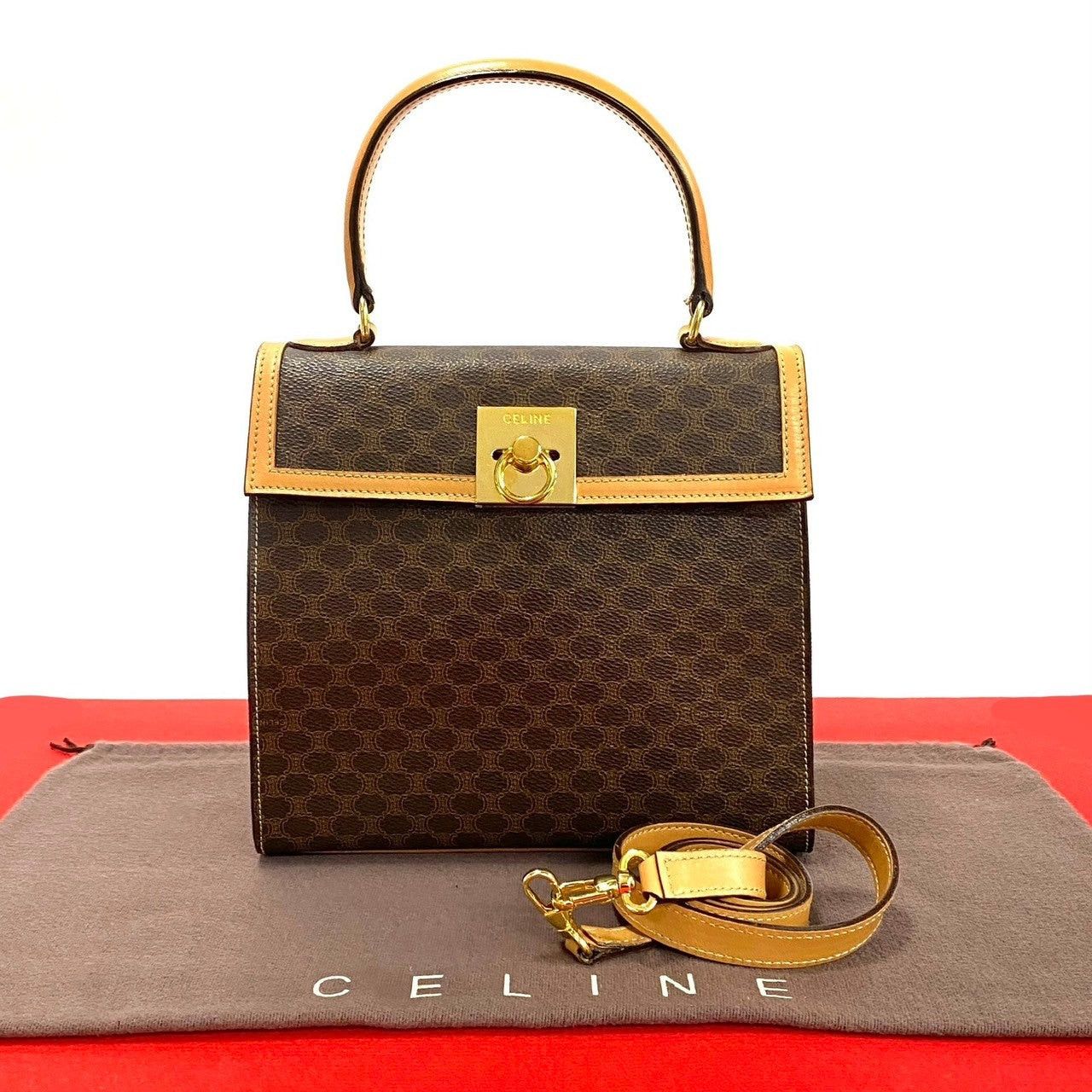 Celine Celine Shoulder Bag Brown Leather Size ONE SIZE - 1 Thumbnail