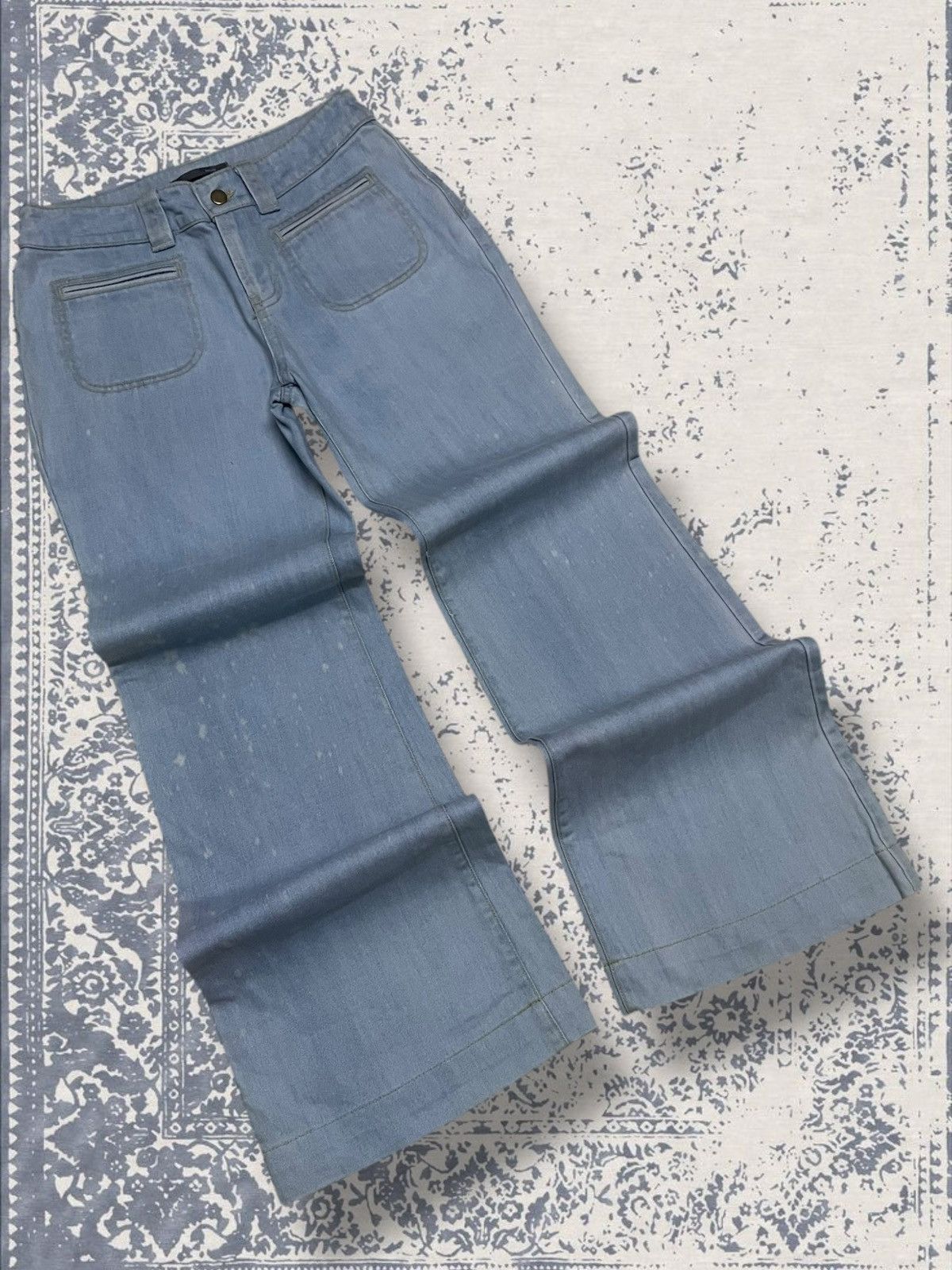 Designer × Japanese Brand × Vintage Vintage 1990s Japan Designer Smork Bushpant Flared Denim Size US 26 / EU 42 - 2 Thumbnail