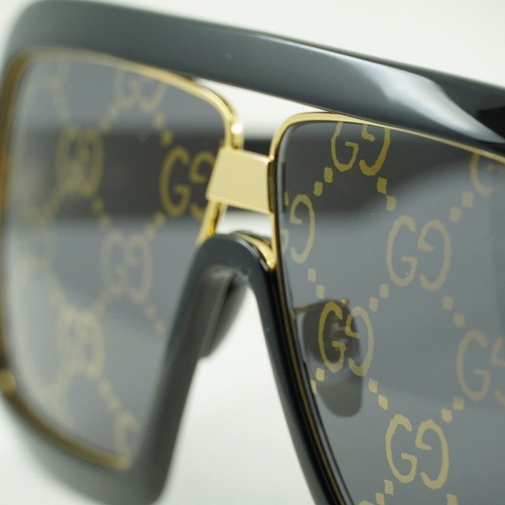 Gucci Gucci GG0900S 001 Sunglasses Black Aviator Frame, Grey Size ONE SIZE - 5 Thumbnail