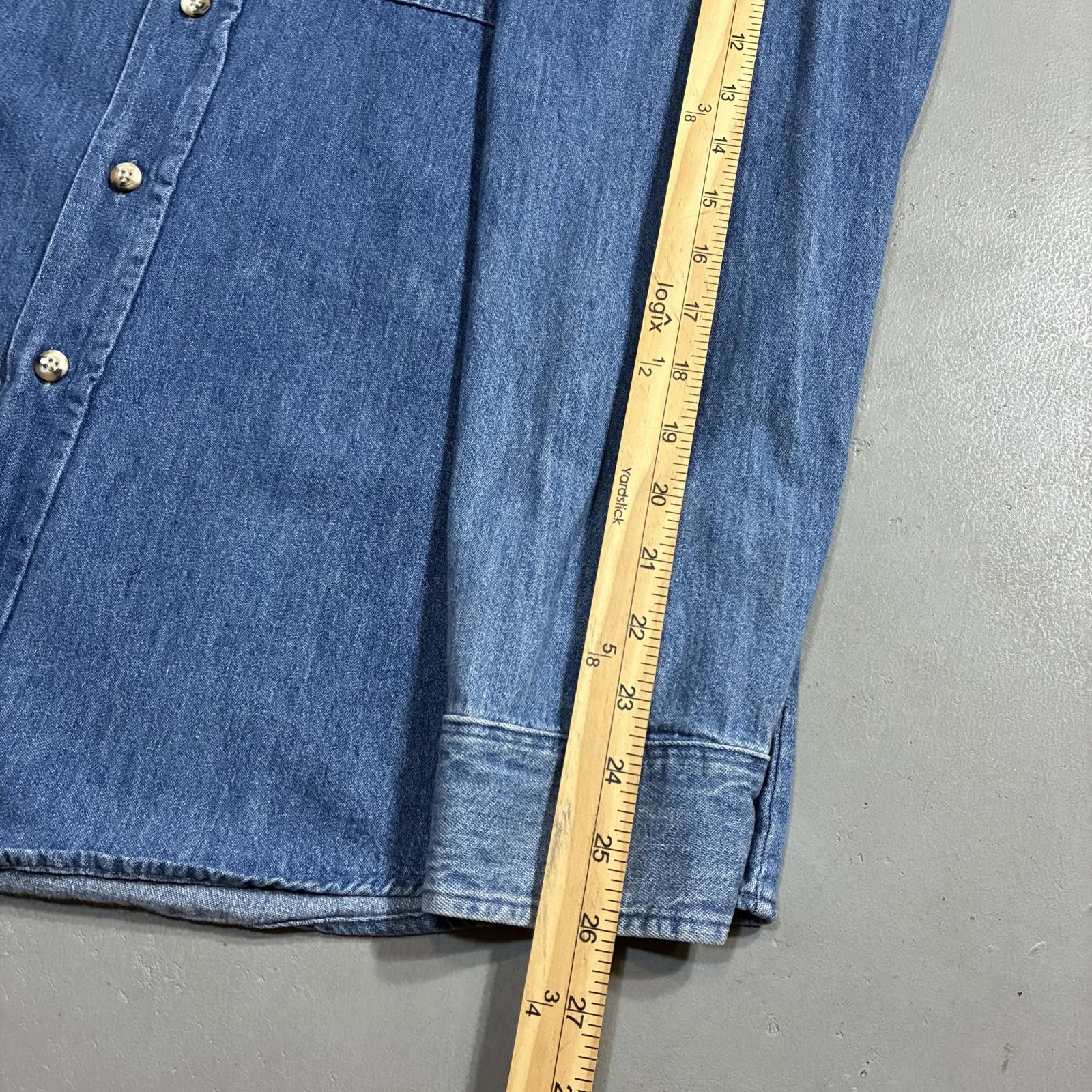 Other Vintage 80s Private Property Oversized Denim Work Shirt USA Size US L / EU 52-54 / 3 - 6 Thumbnail