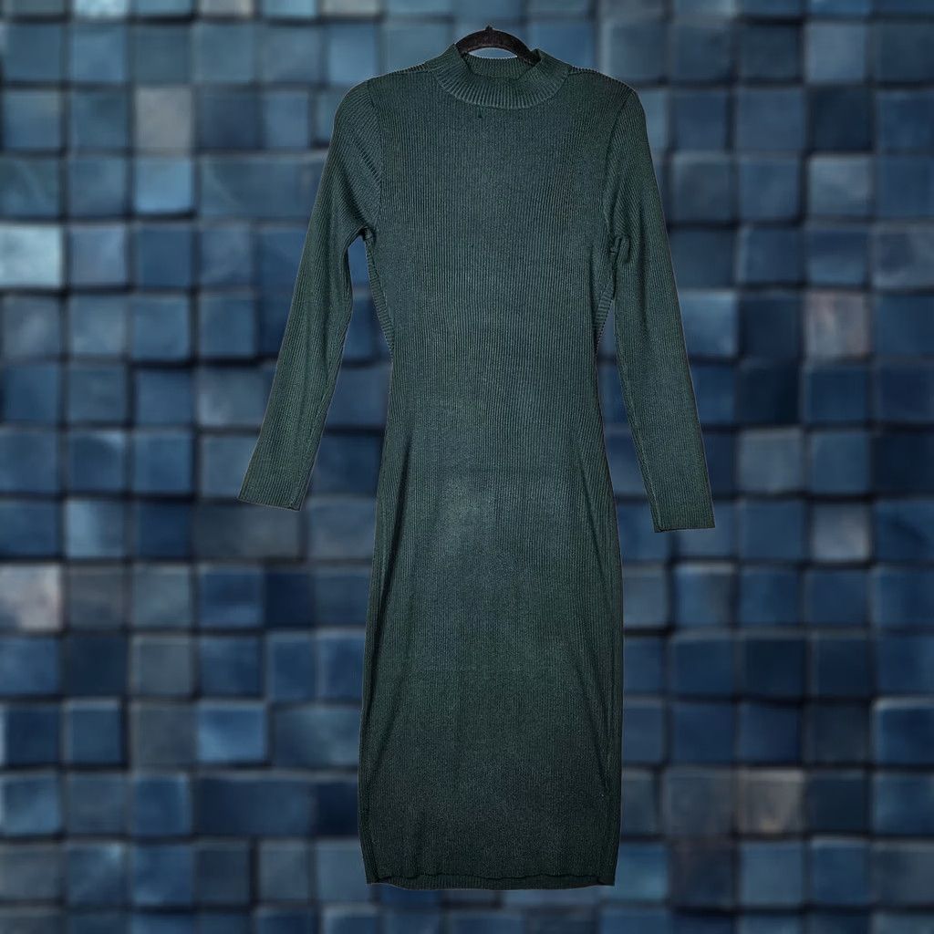 Almost Famous Almost Famous Green Ribbed Bodycon Dress Women's XL NWT Size XL / US 12-14 / IT 48-50 - 1 Thumbnail
