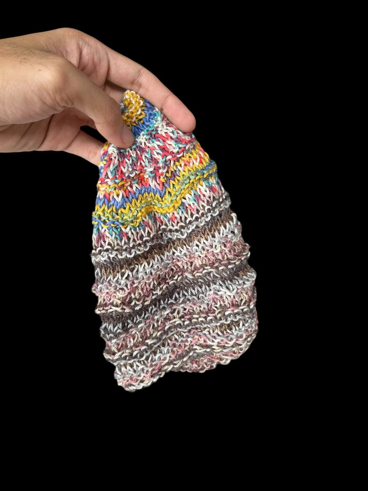 Japanese Brand × Kapital × Vintage Crochet Knitted handmade Hippies style Beanie Hats ☠️🌈 Size ONE SIZE - 6 Thumbnail