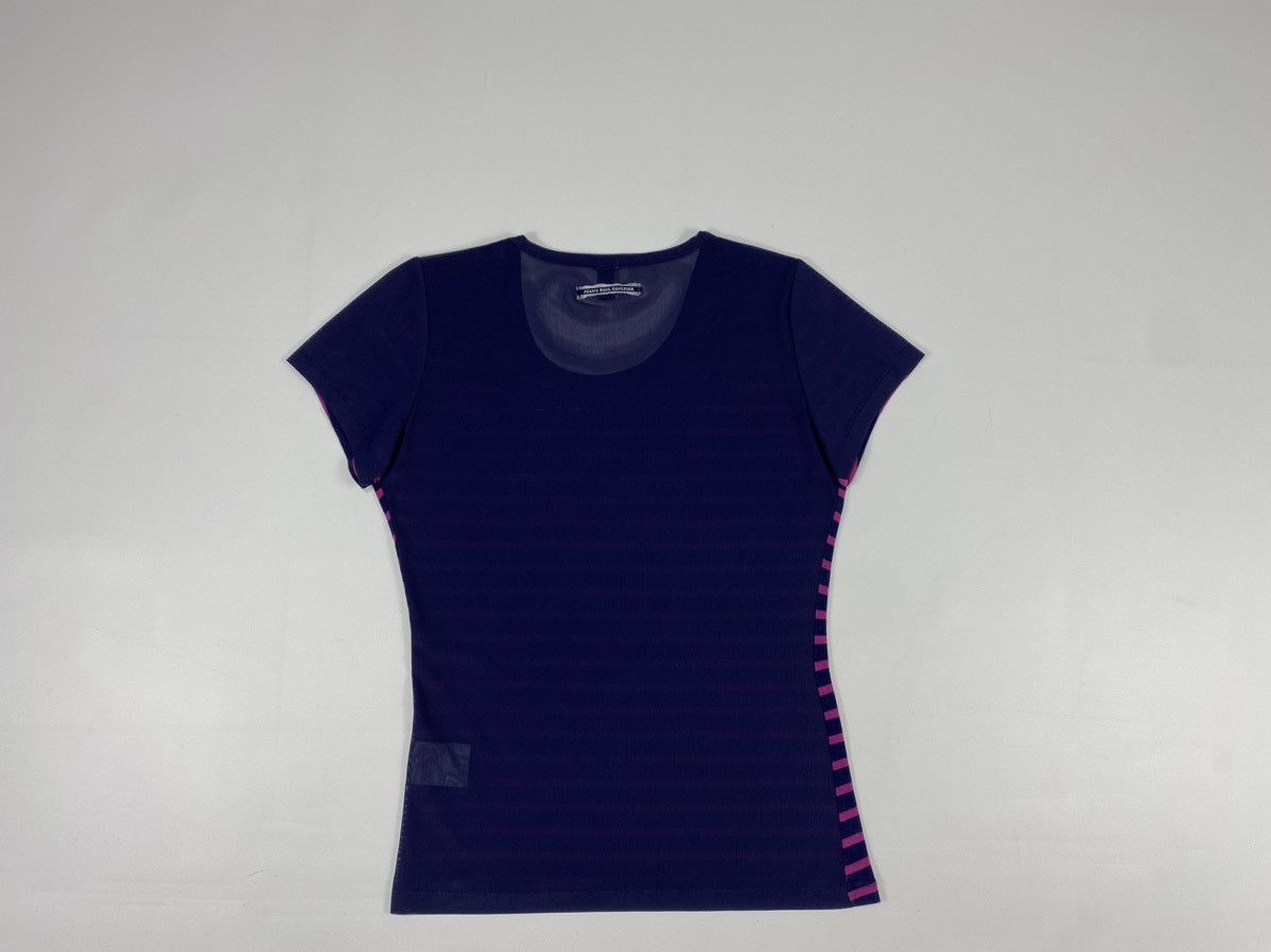 Jean Paul Gaultier 🔥LASTDROP🔥 Y2K Mesh JPG Script Logo Iconic Striped Tee Size S / US 4 / IT 40 - 10 Thumbnail