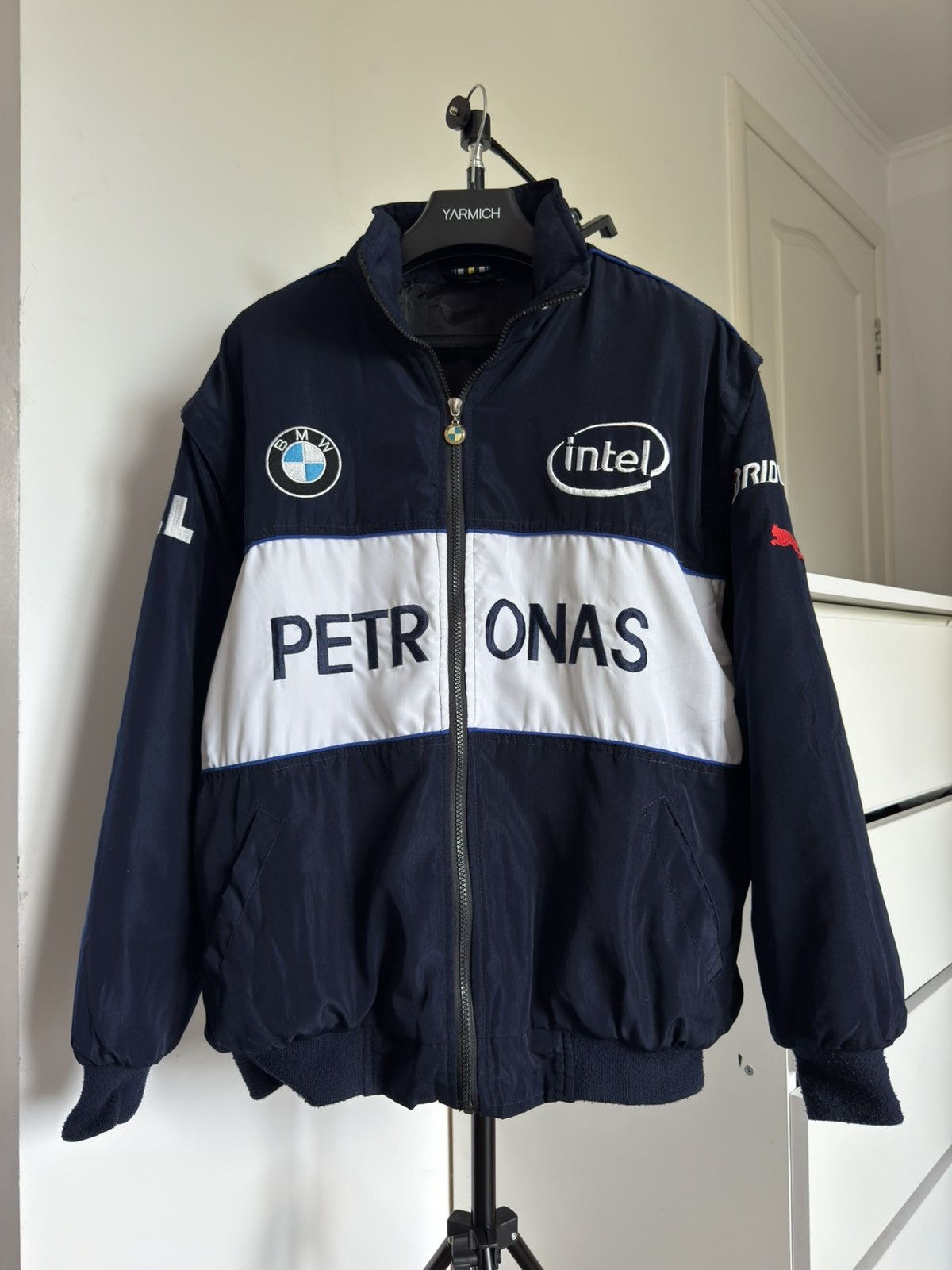 image of Vintage 2000S Bmw Formula 1 Racing Sponsored Jacket in Blue, Men's (Size Large)