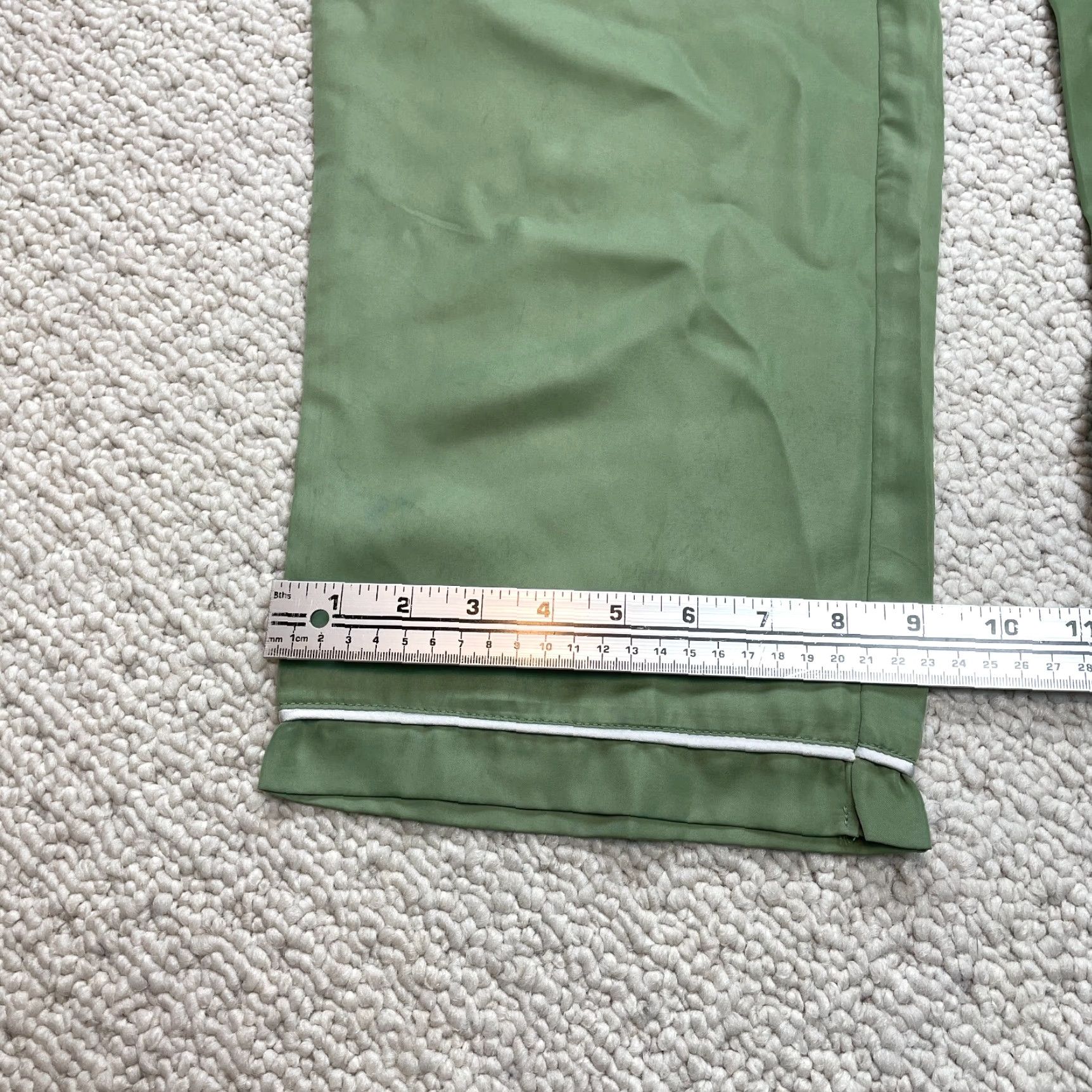 Vintage Unbranded Windbreaker Lounge Pants Mens Medium 28x33 Stretch Elastic Comfort Green Knit Polyester Spandex Size US 31 - 2 Thumbnail