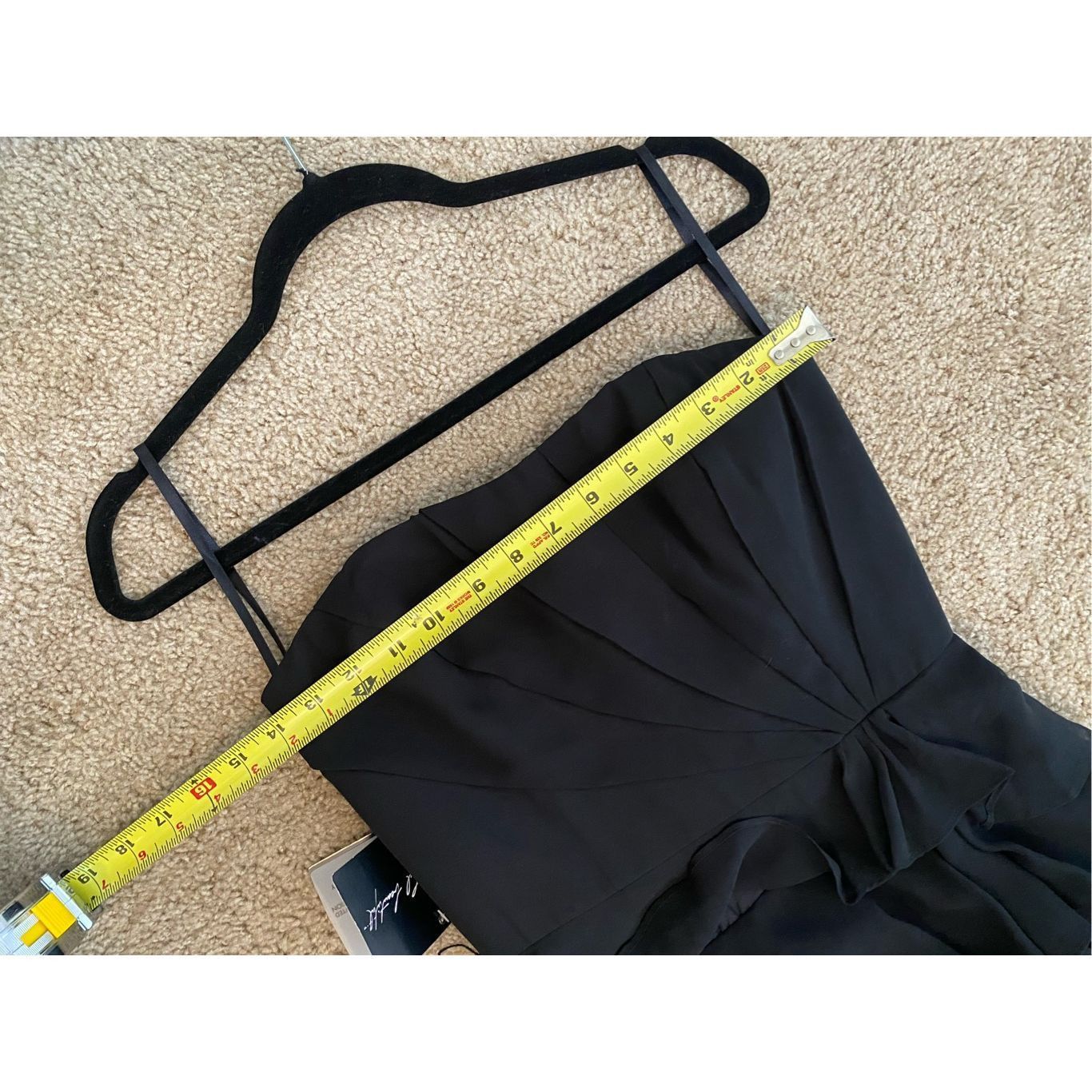 White House Black Market WHBM NWT Black Ruffle Cocktail Strapless Dress, Size 0, MSRP Size XS / US 0-2 / IT 36-38 - 9 Thumbnail