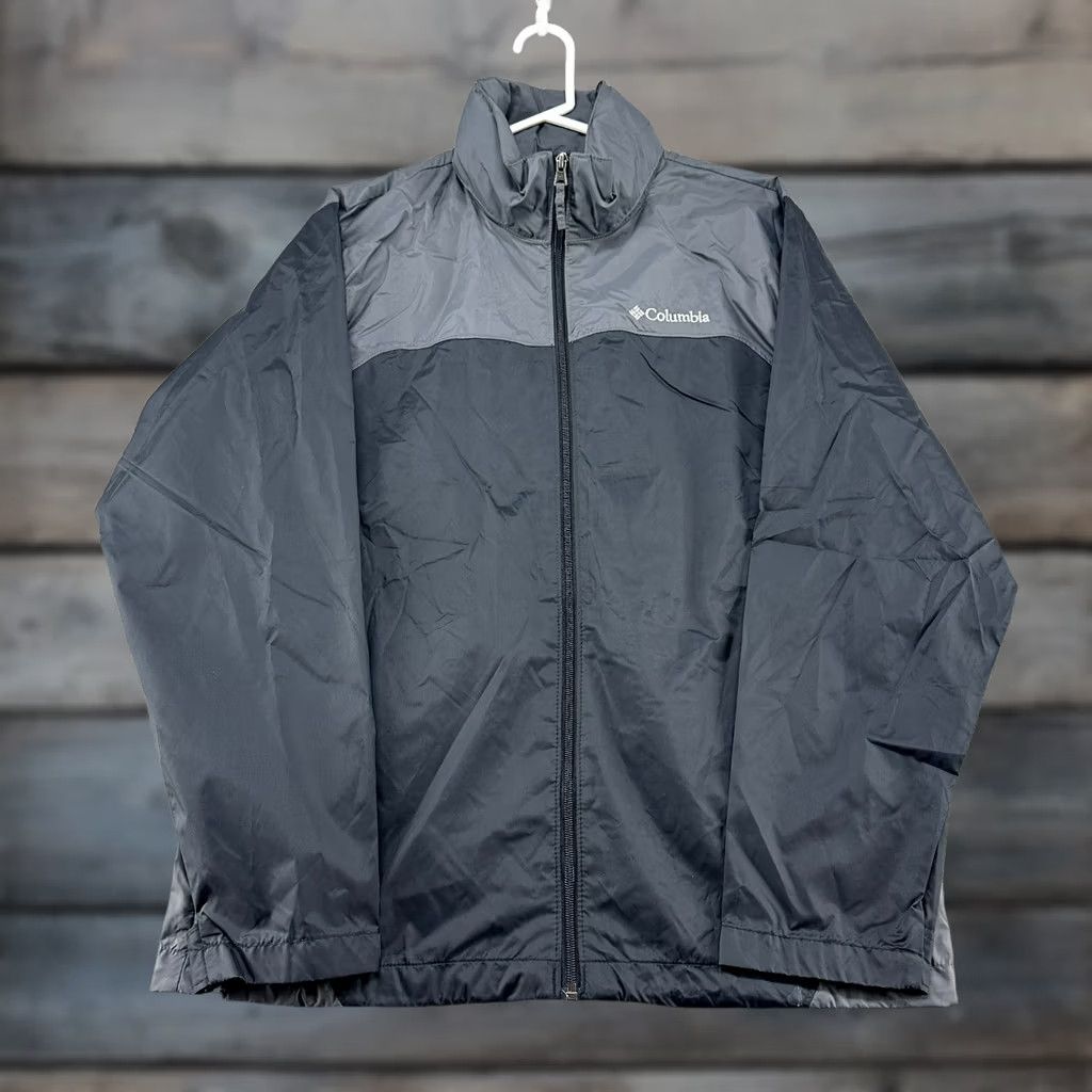 Rains Columbia Jacket Mens M Black Grey Windbreaker Lightweight Hooded Packable Water Resistant Size US M / EU 48-50 / 2 - 1 Thumbnail