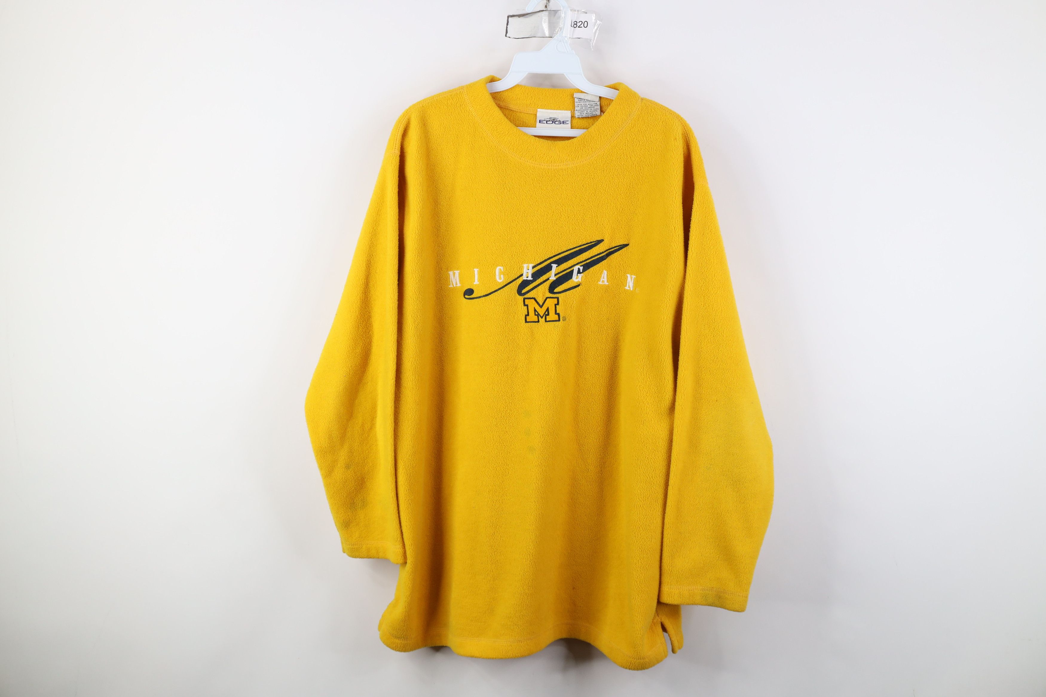 Vintage Vintage 90s University of Michigan Fleece Sweatshirt Size L / US 10 / IT 46 - 1 Thumbnail